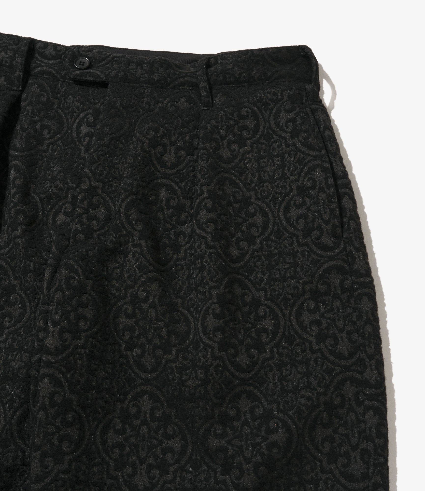 Carlyle Pant - Black Crest Flocked Jacquard