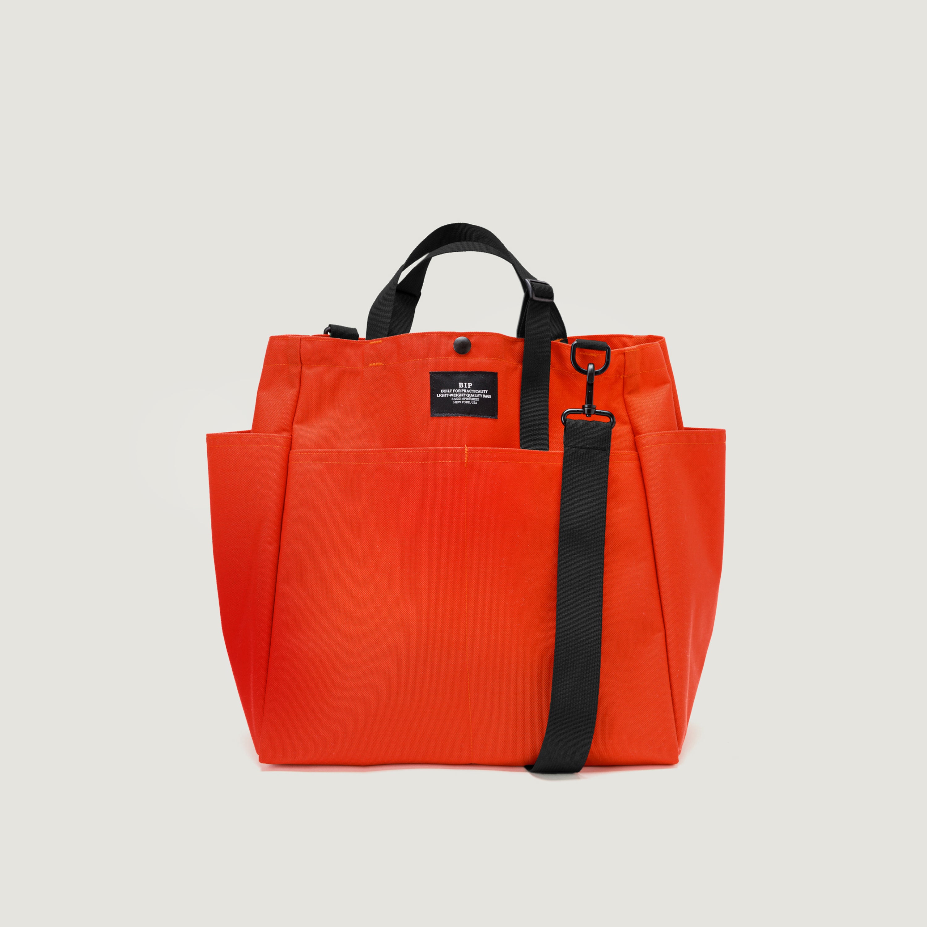 Carry-all Beach Bag - Canvas Nylon - Reddish Orange