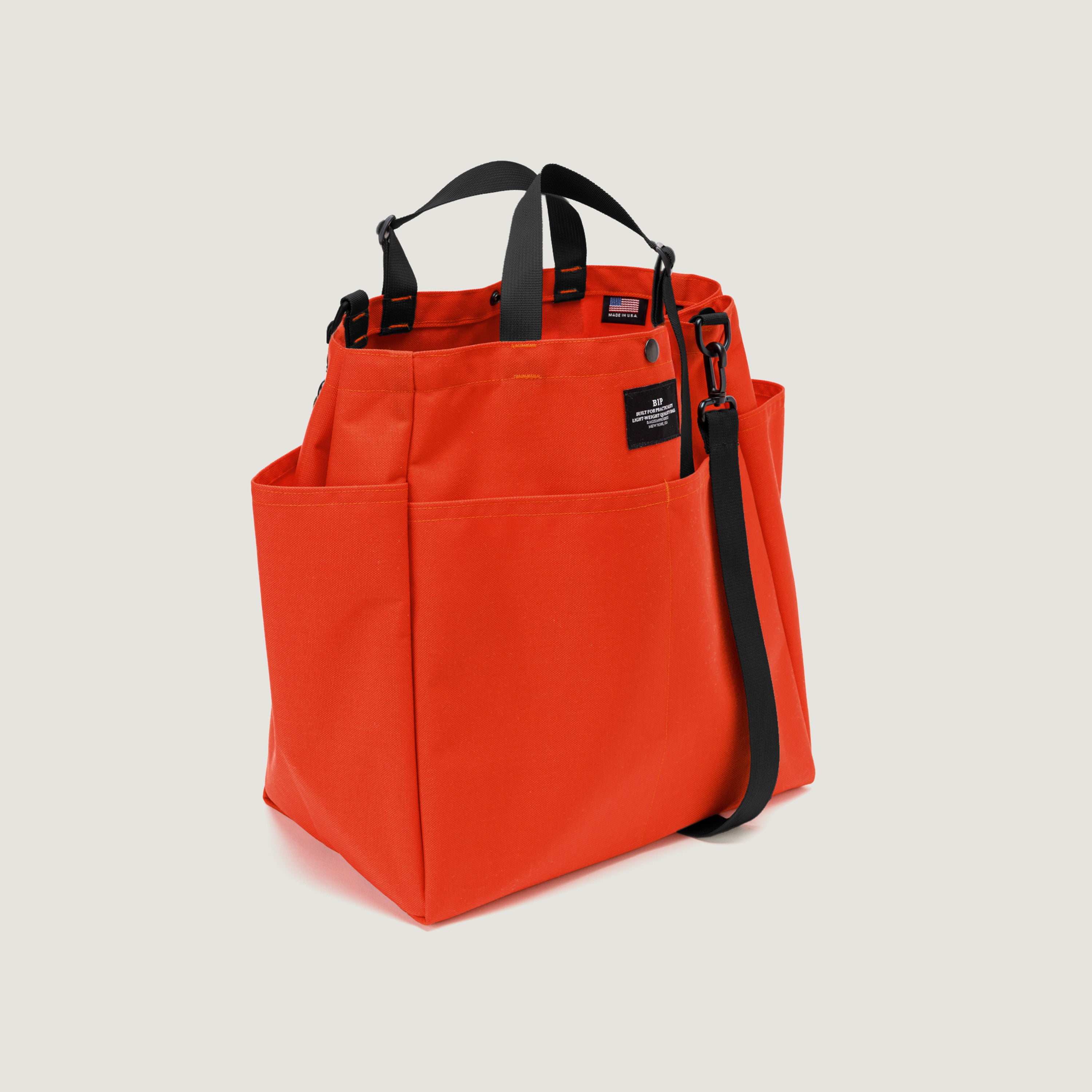 Carry-all Beach Bag - Canvas Nylon - Reddish Orange
