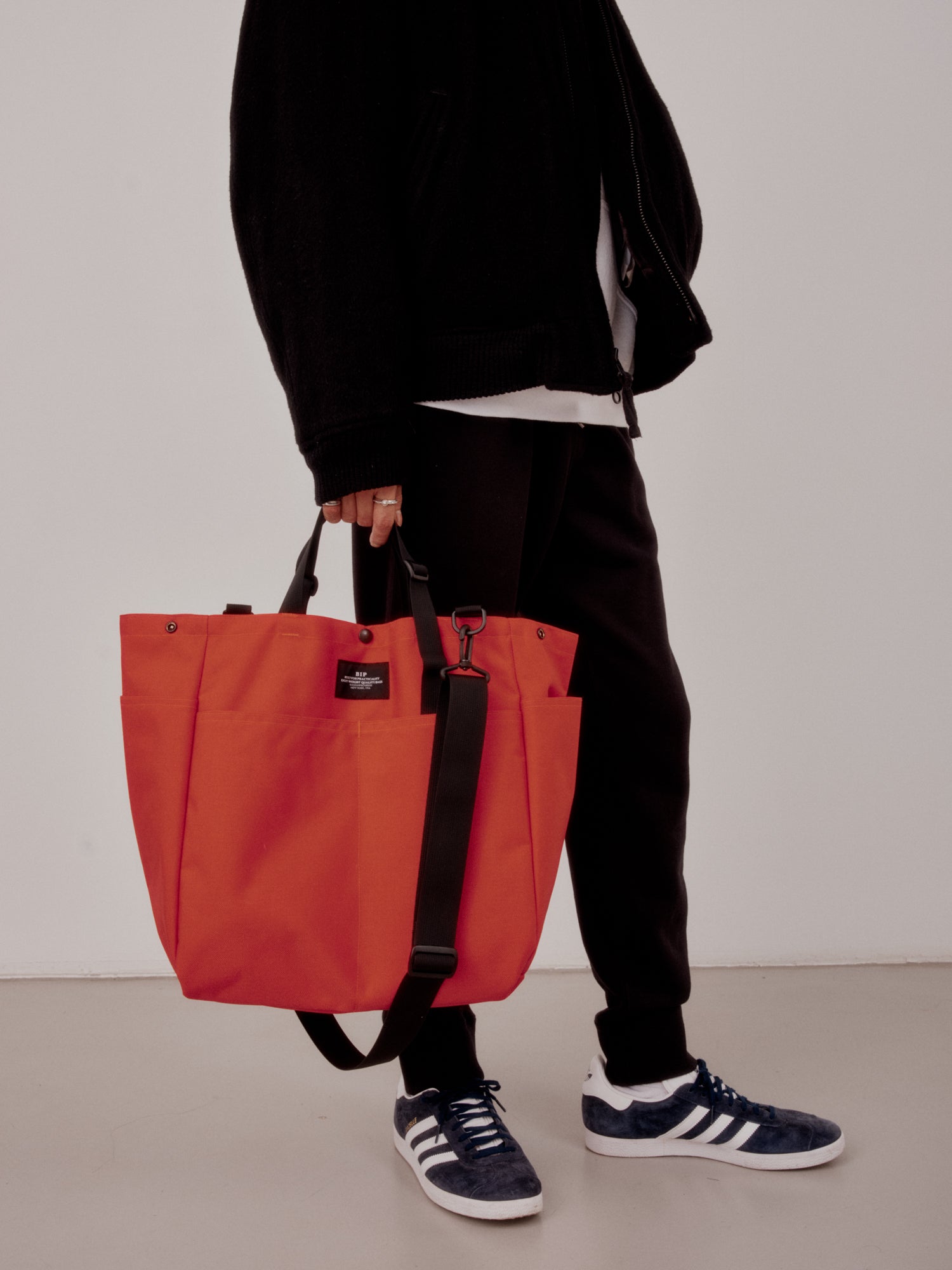 Carry-all Beach Bag - Canvas Nylon - Reddish Orange