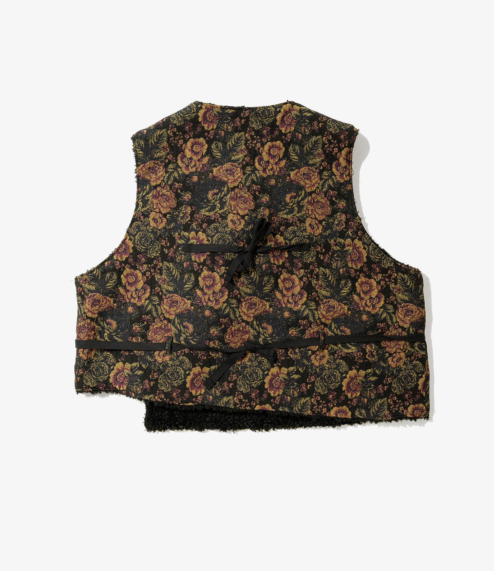 Over Vest - Black/Gold CP Floral Jacquard