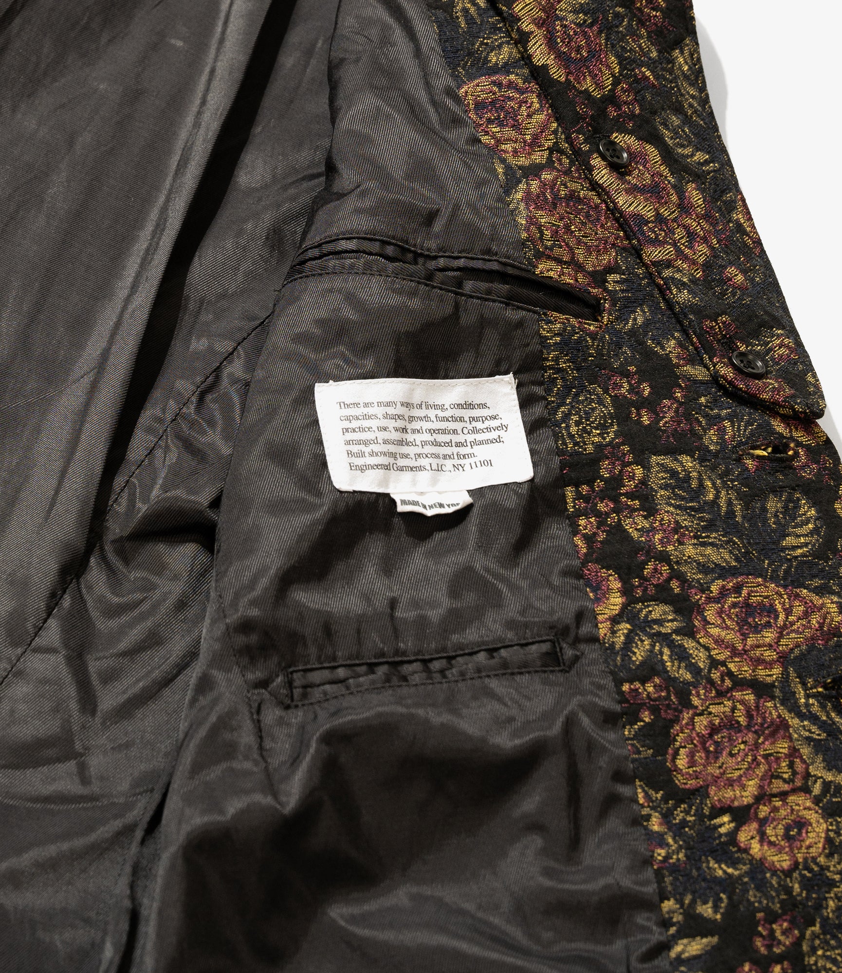 Trans Jacket - Black/Gold CP Floral Jacquard