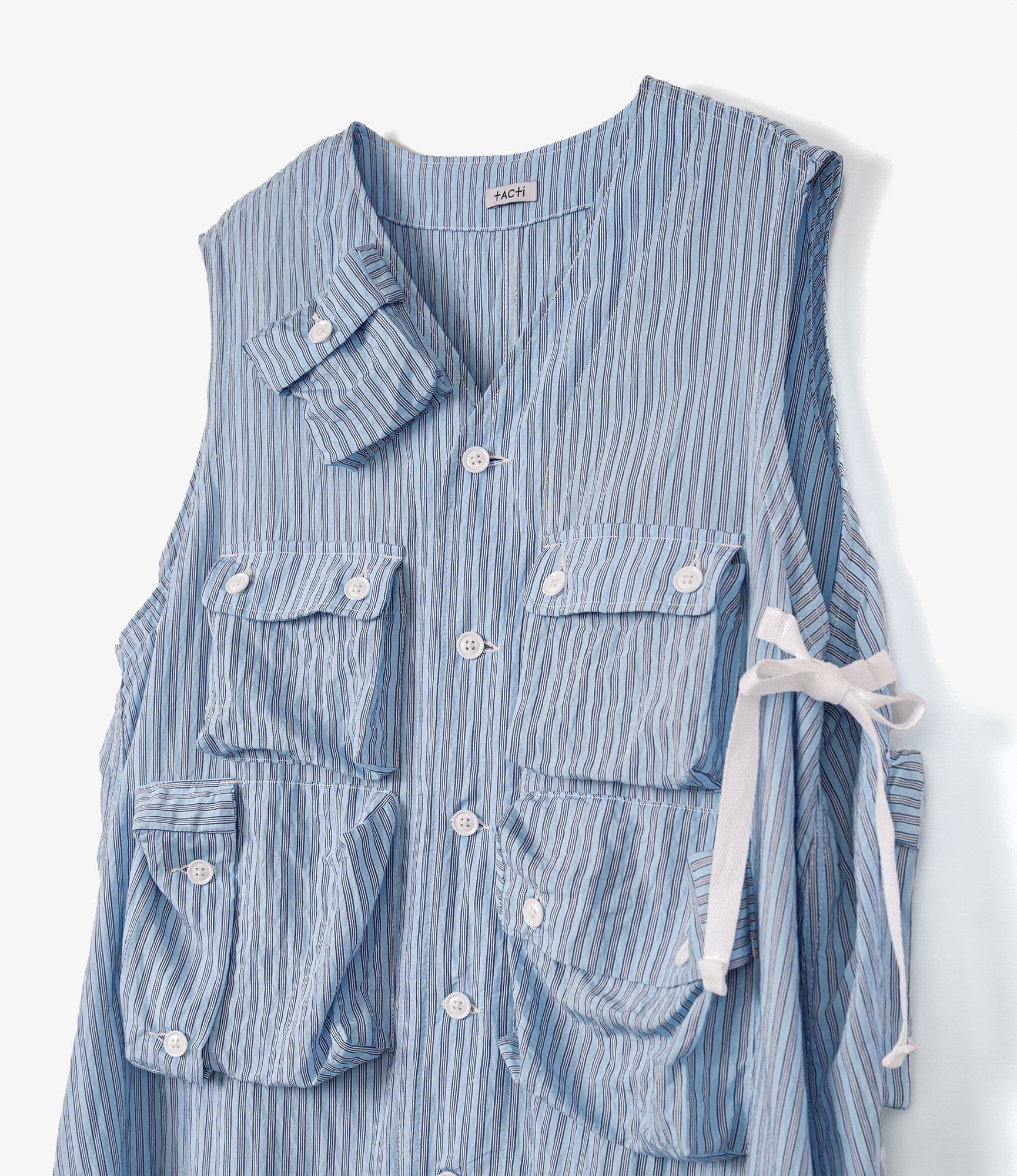C-1 Dress - Blue Narrow Stripe
