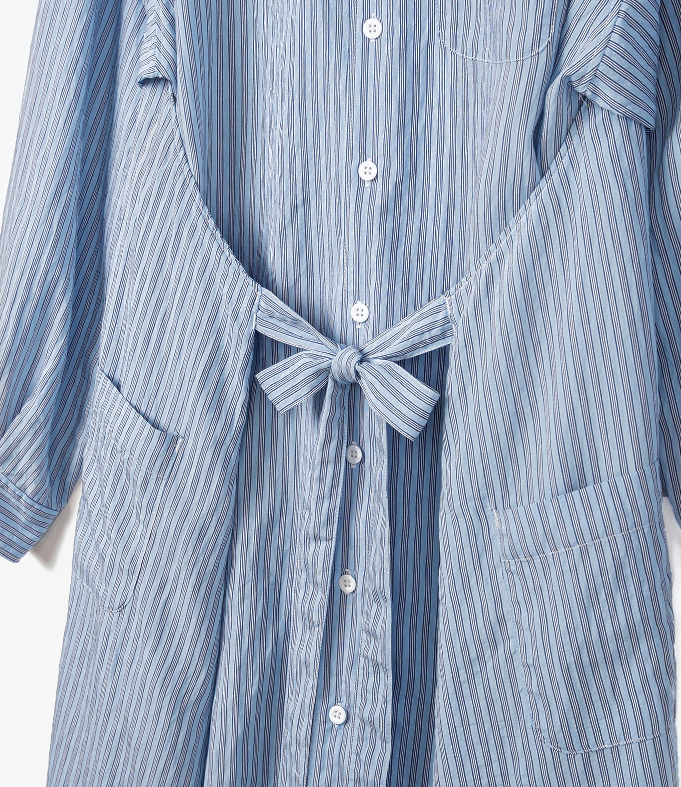 Tie Dress - Blue Narrow Stripe
