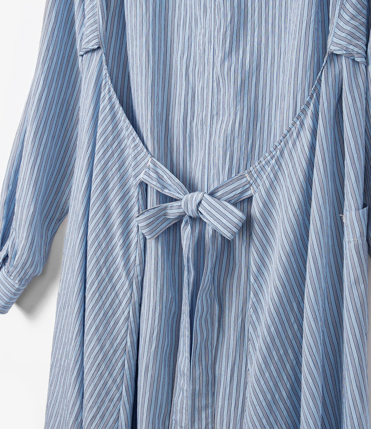Tie Dress - Blue Narrow Stripe