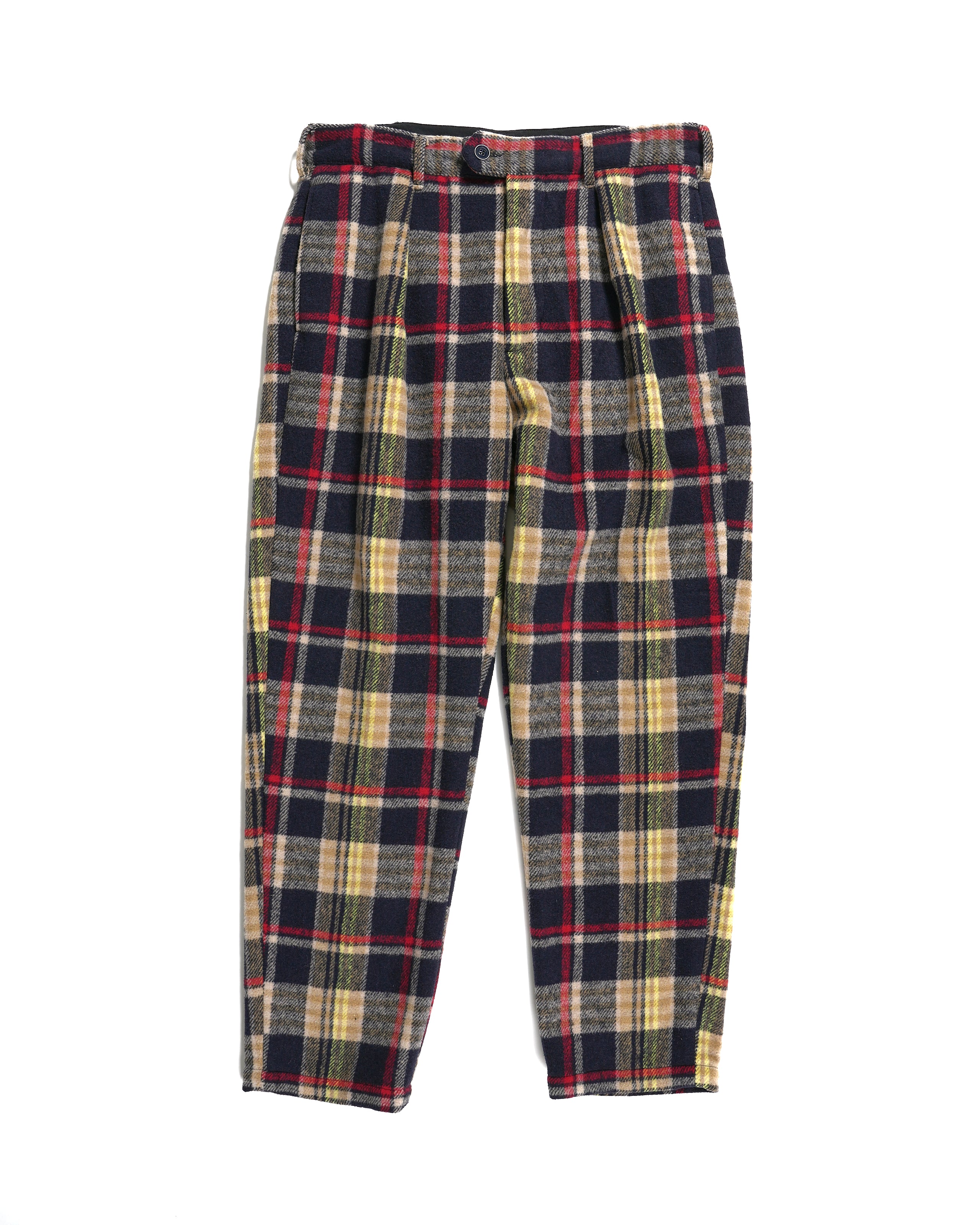 Carlyle Pant - Navy / Red Polyester Heavy Plaid
