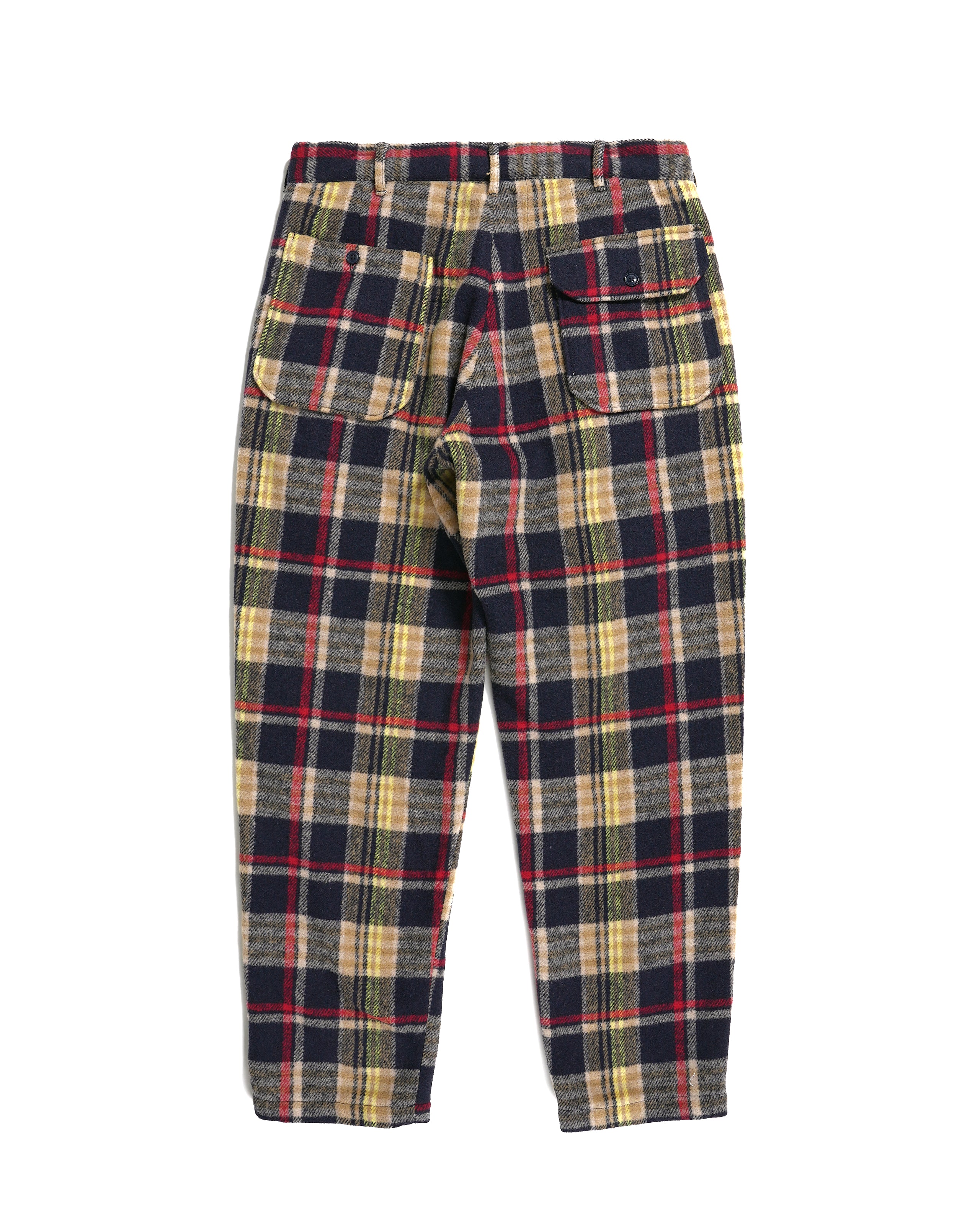Carlyle Pant - Navy / Red Polyester Heavy Plaid