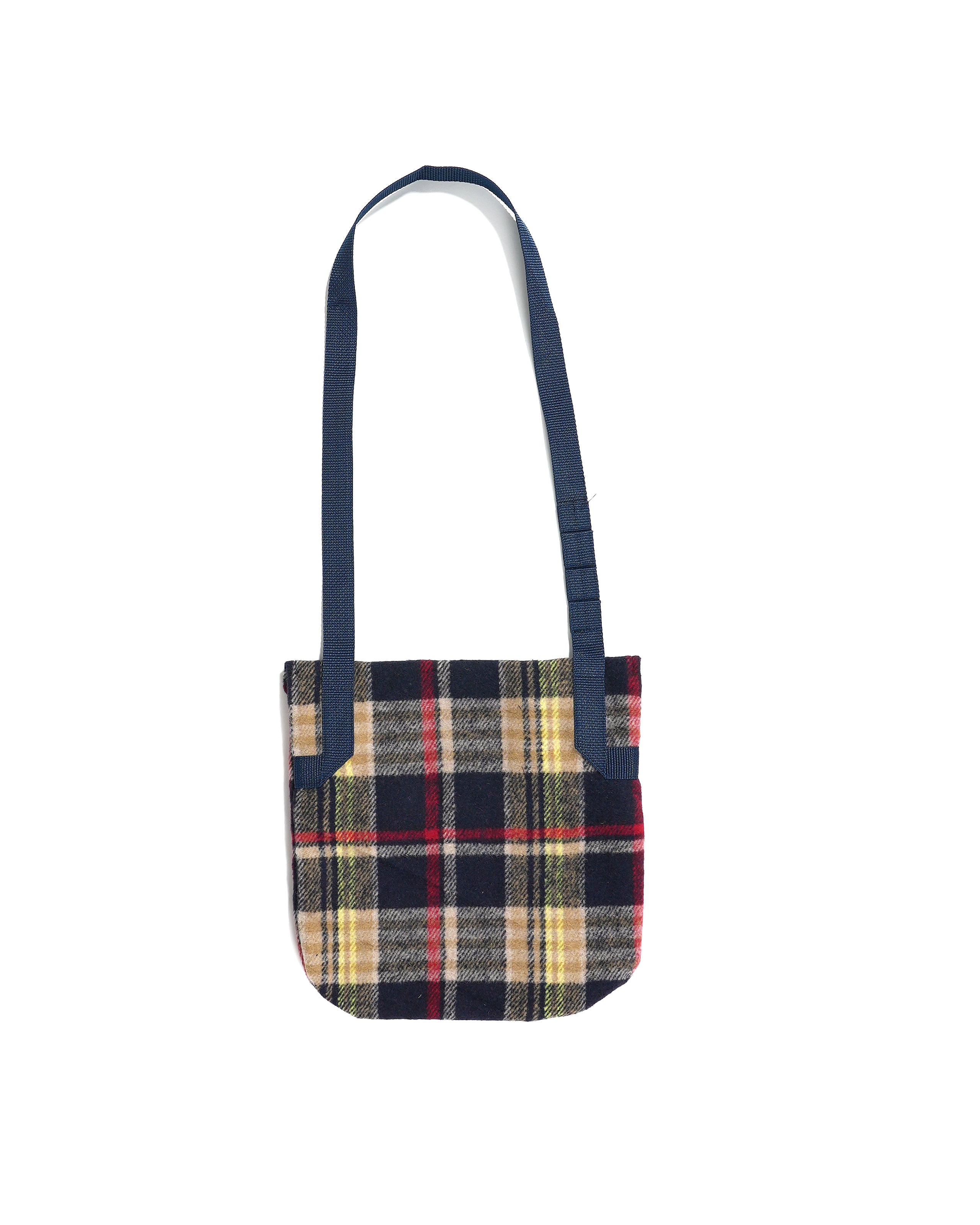 Shoulder Pouch - Navy / Red Polyester Heavy Plaid