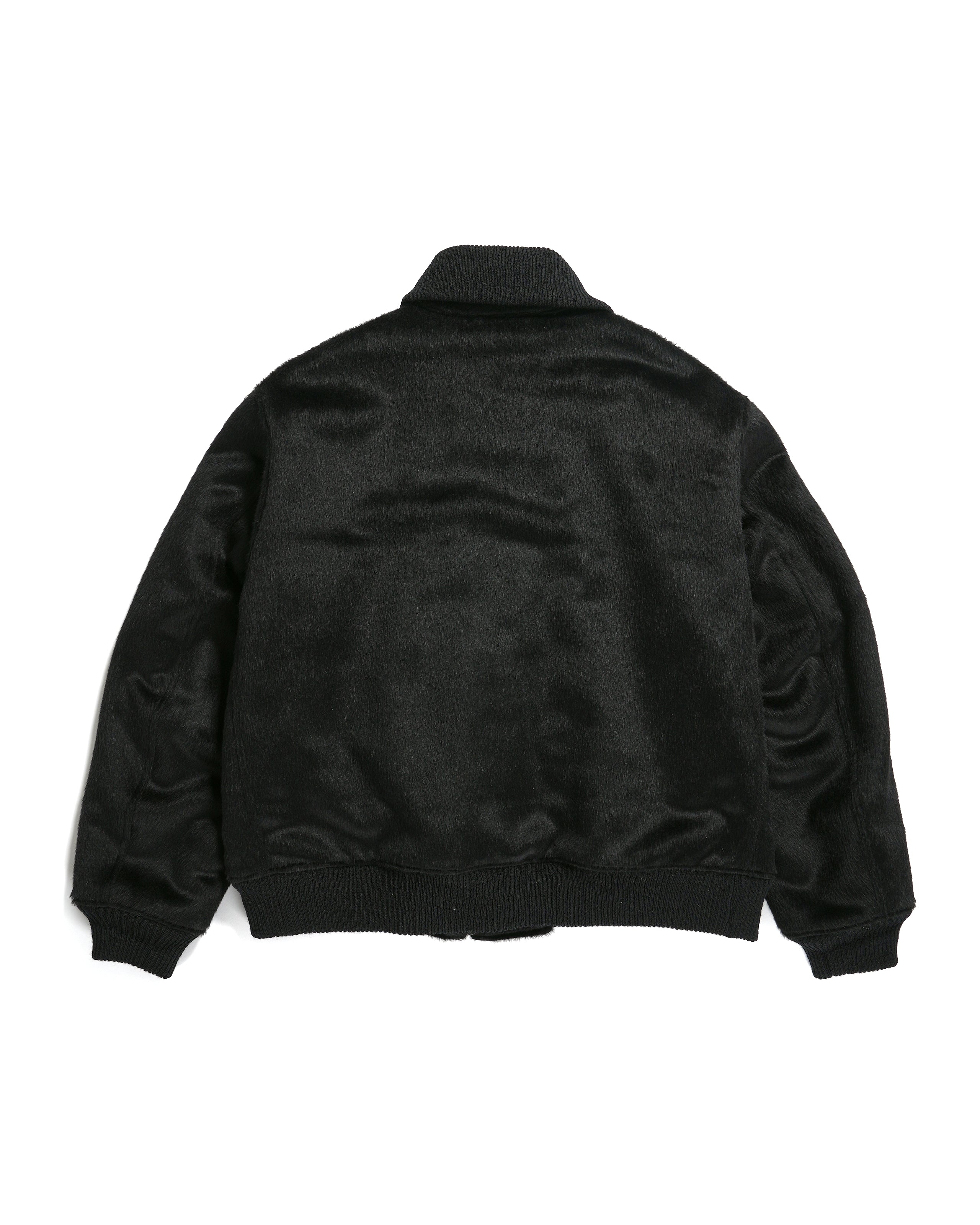 LL Jacket - Black Polyester Wool Shaggy