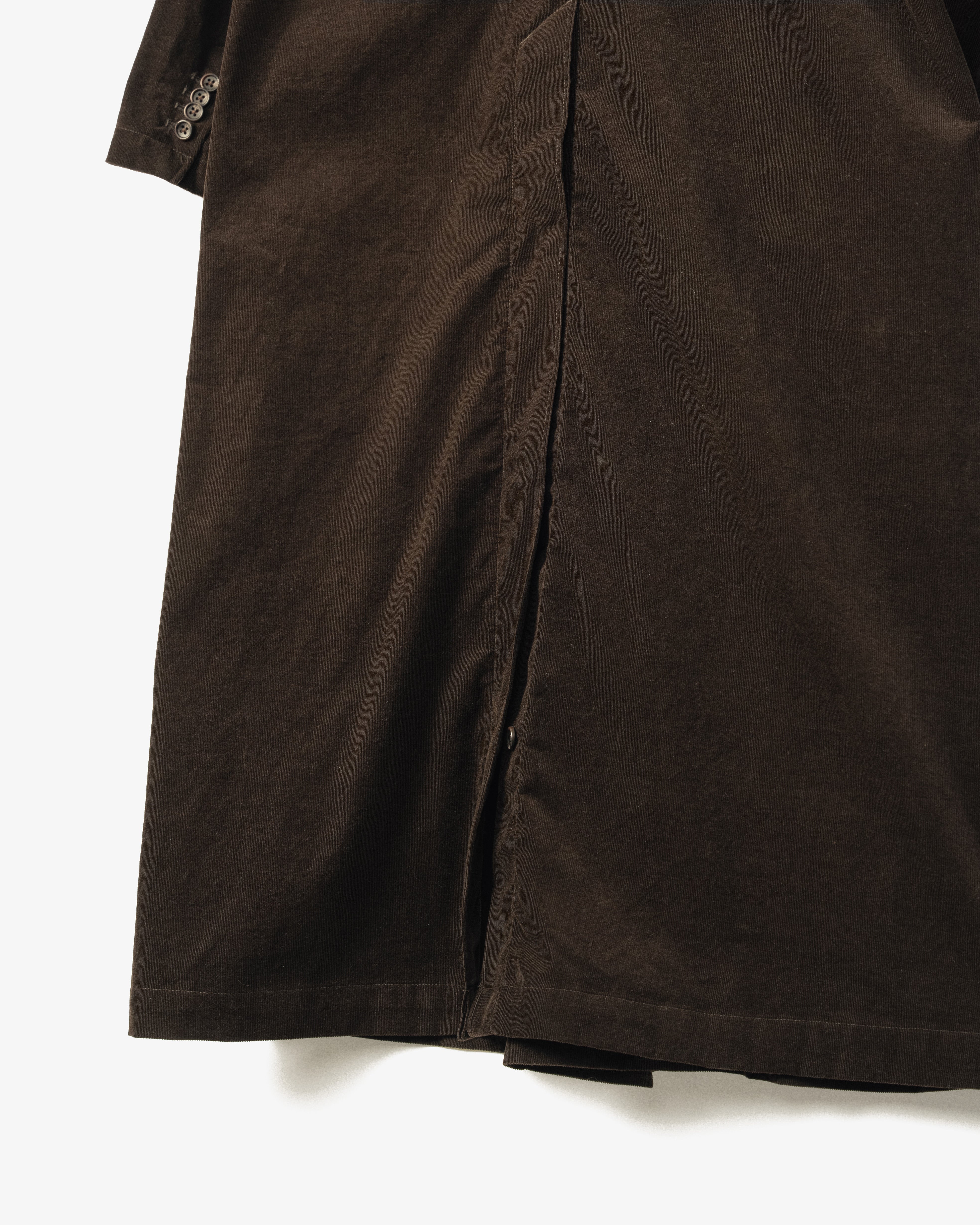 Women's Tux Dress - Dark Brown Baby Corduroy