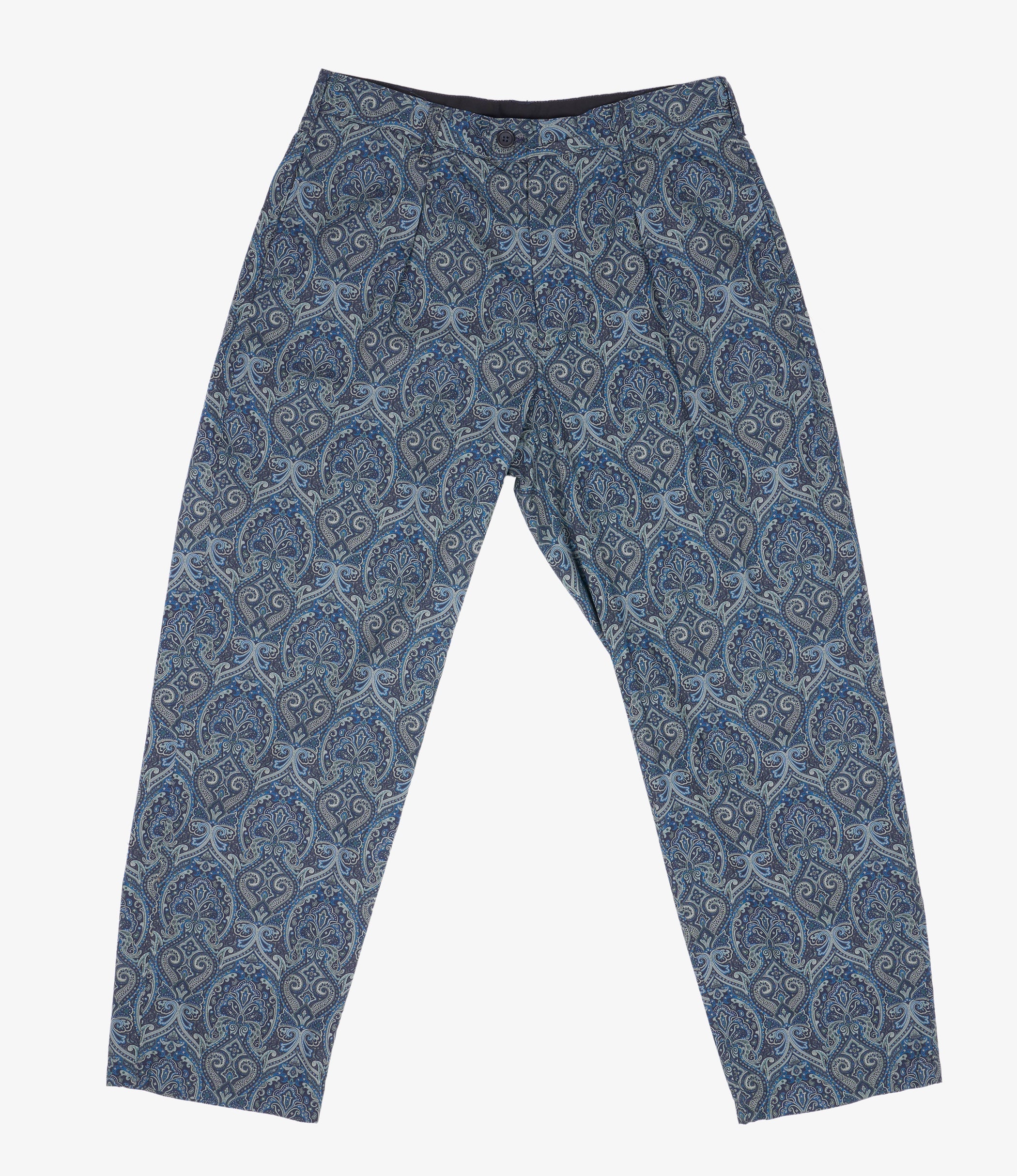 Nepenthes Special - Carlyle Pant - Navy Cotton Paisley Print