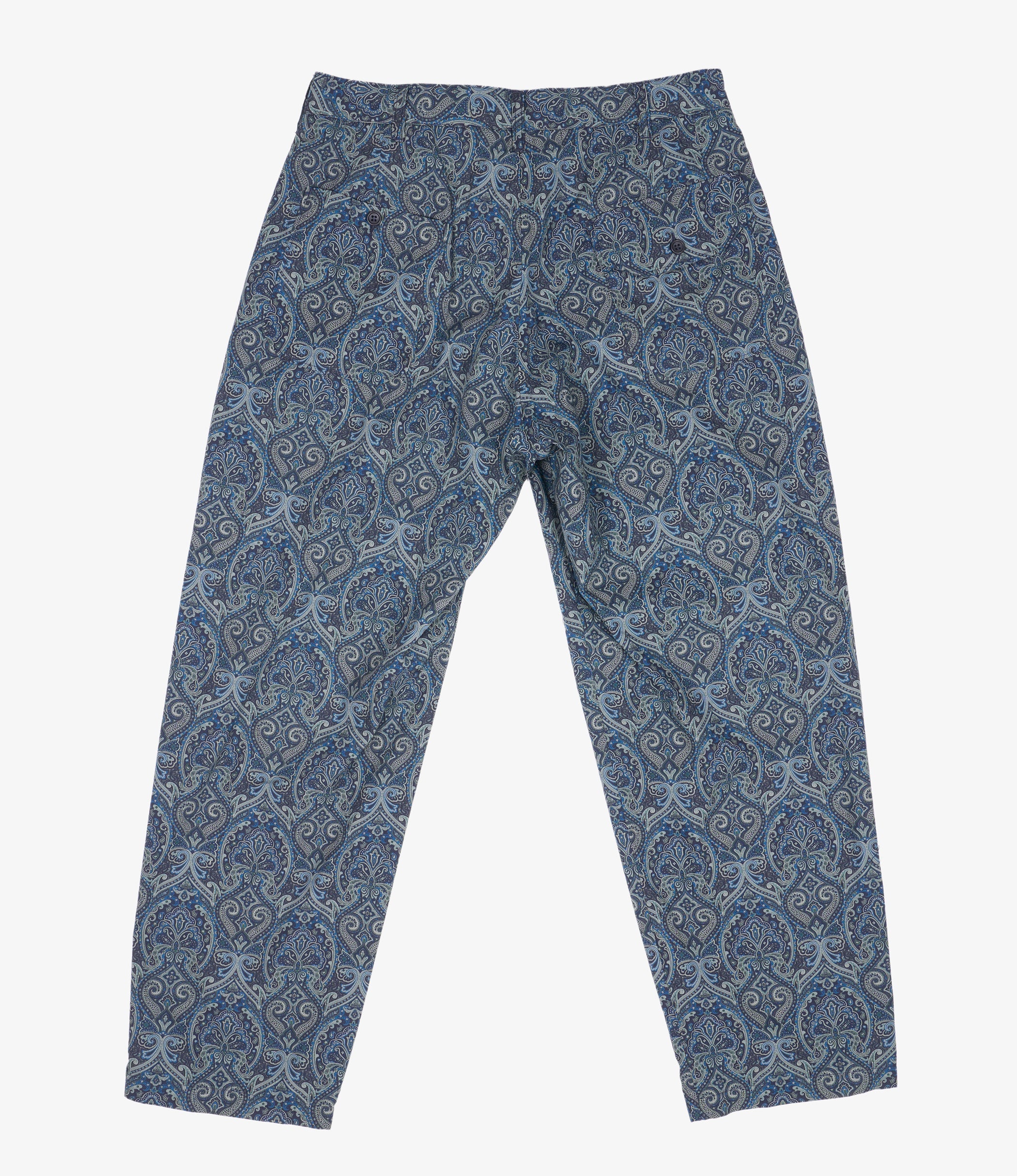 Nepenthes Special - Carlyle Pant - Navy Cotton Paisley Print