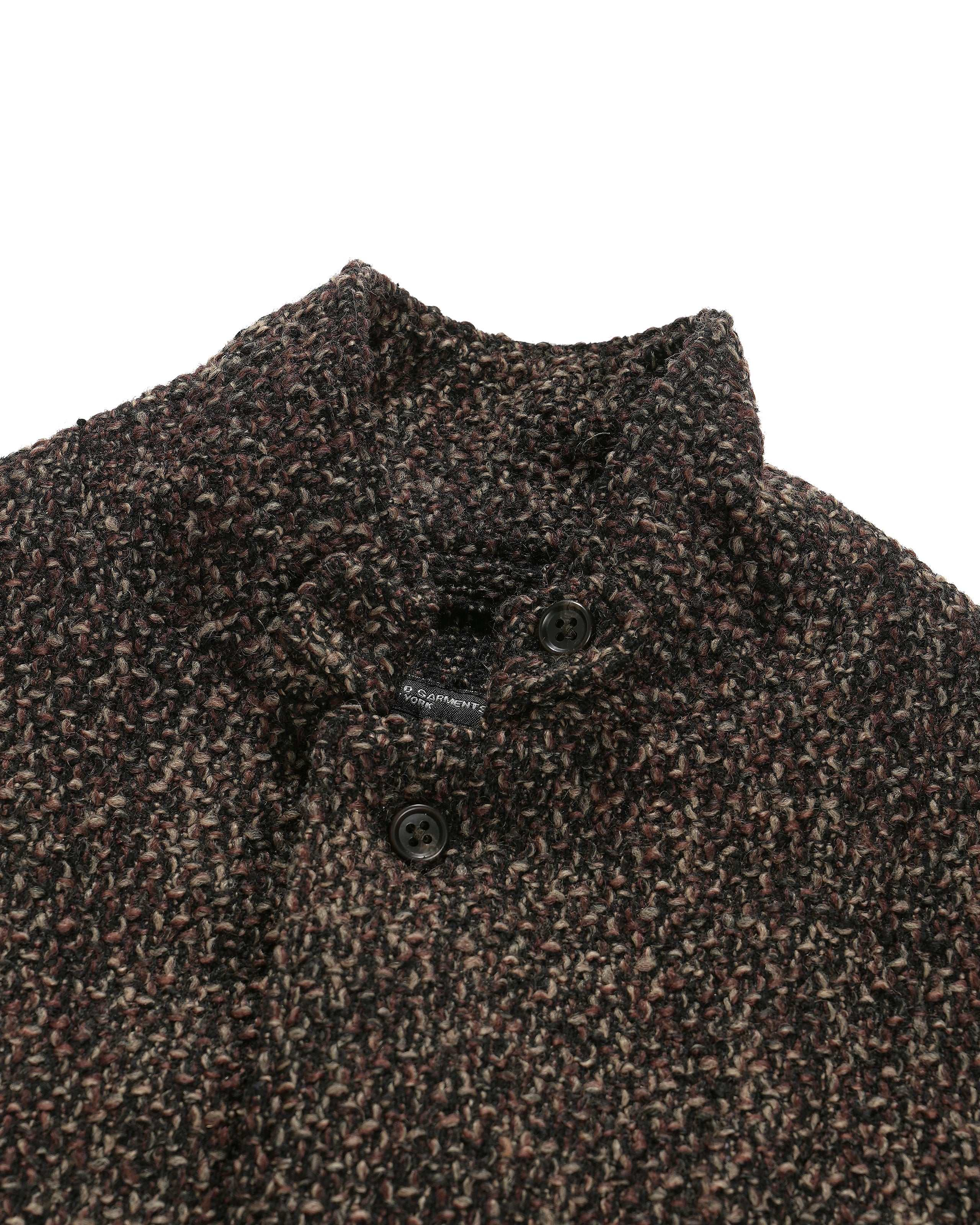 Loiter Jacket - Dk. Brown Polyester Wool Tweed Boucle