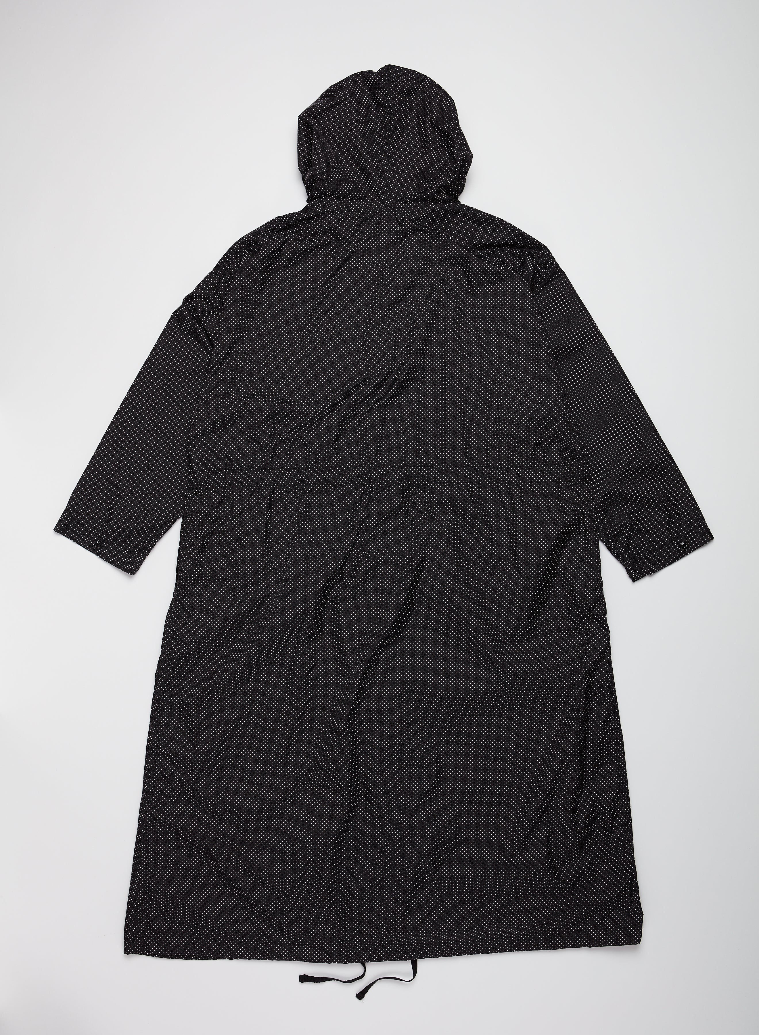 Cagoule Dress - Black Polyfiber Polka Dot