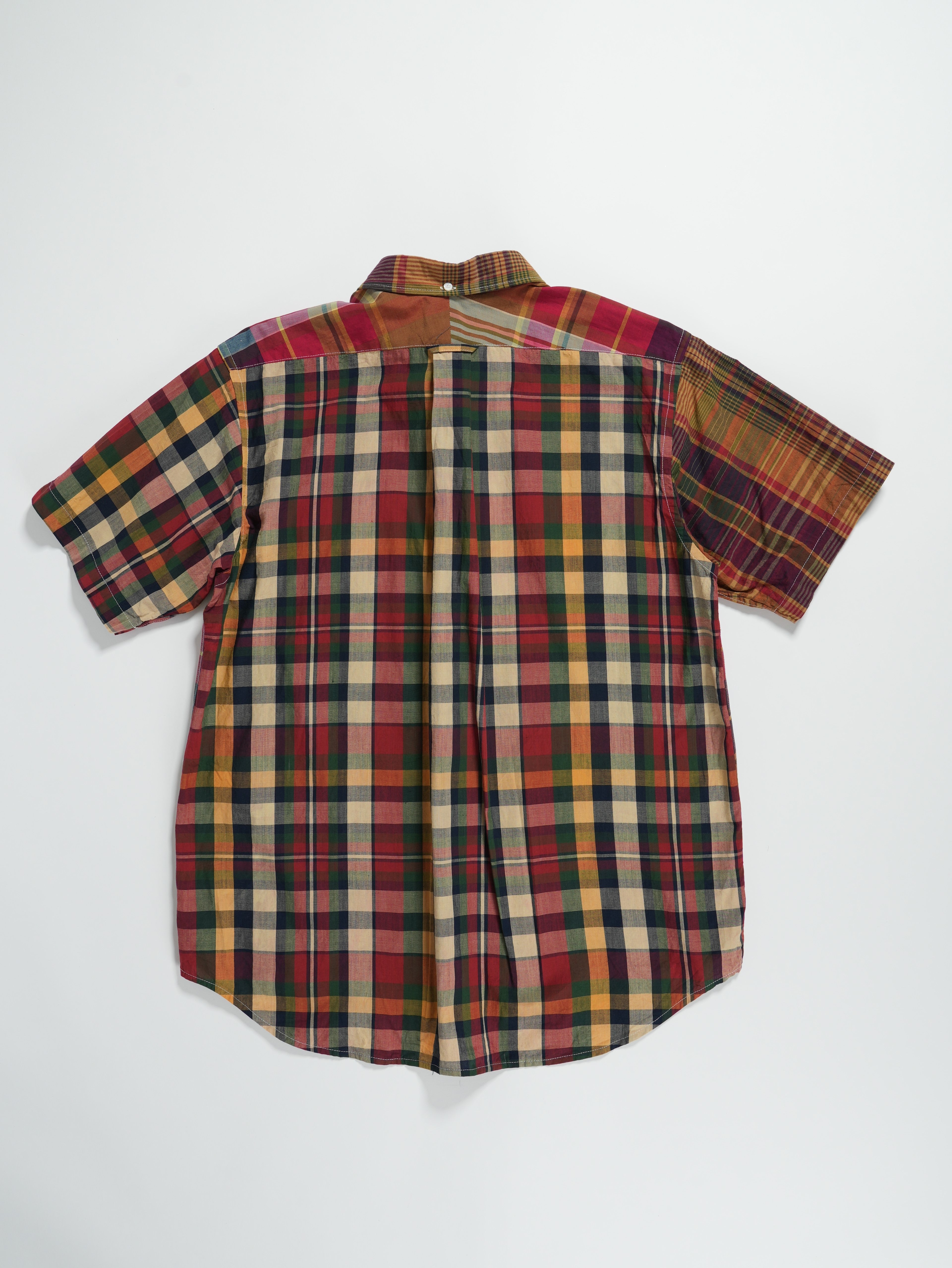 Popover BD Shirt - Red / Khaki Cotton Big Plaid