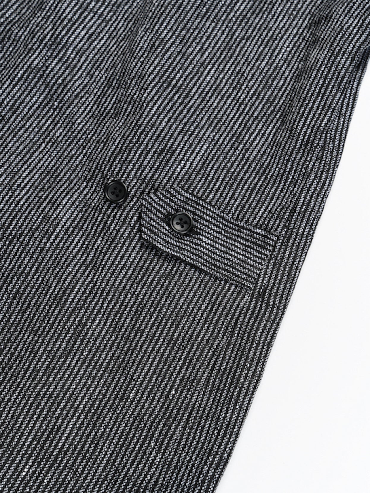 Loiter Jacket - Black / Grey Linen Stripe
