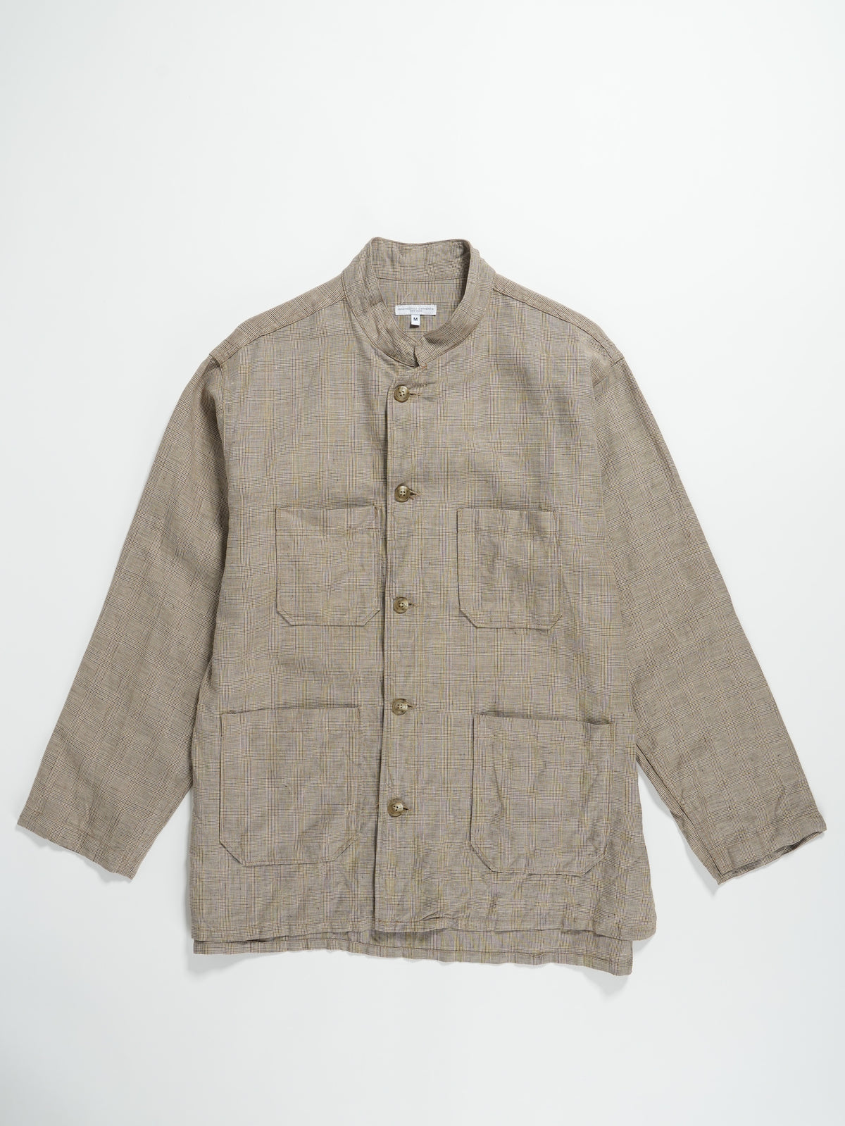 Shirt Dayton | Plaid - York Nepenthes Linen Glen New Beige