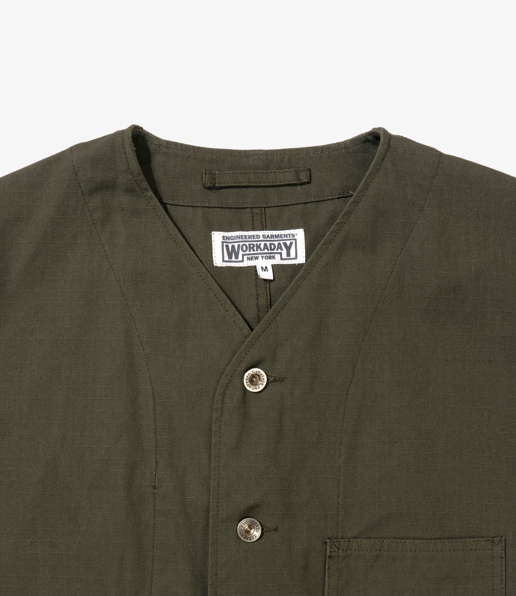 Engineer Short Jacket - Olive Heavyweight Cotton Ripstop