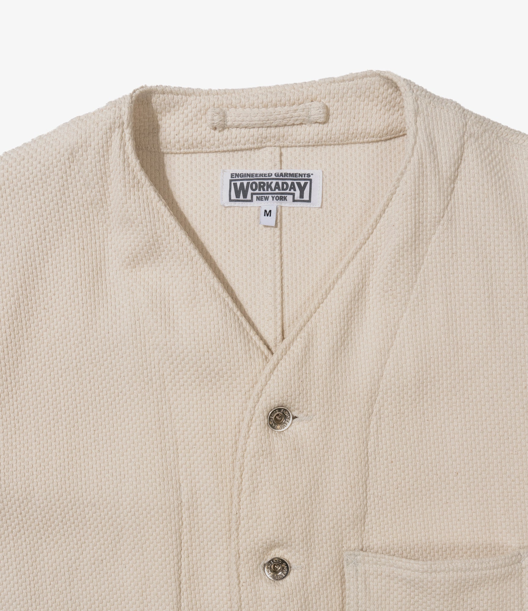 Engineer Short Jacket - Natural Cotton Heavy Basketweave