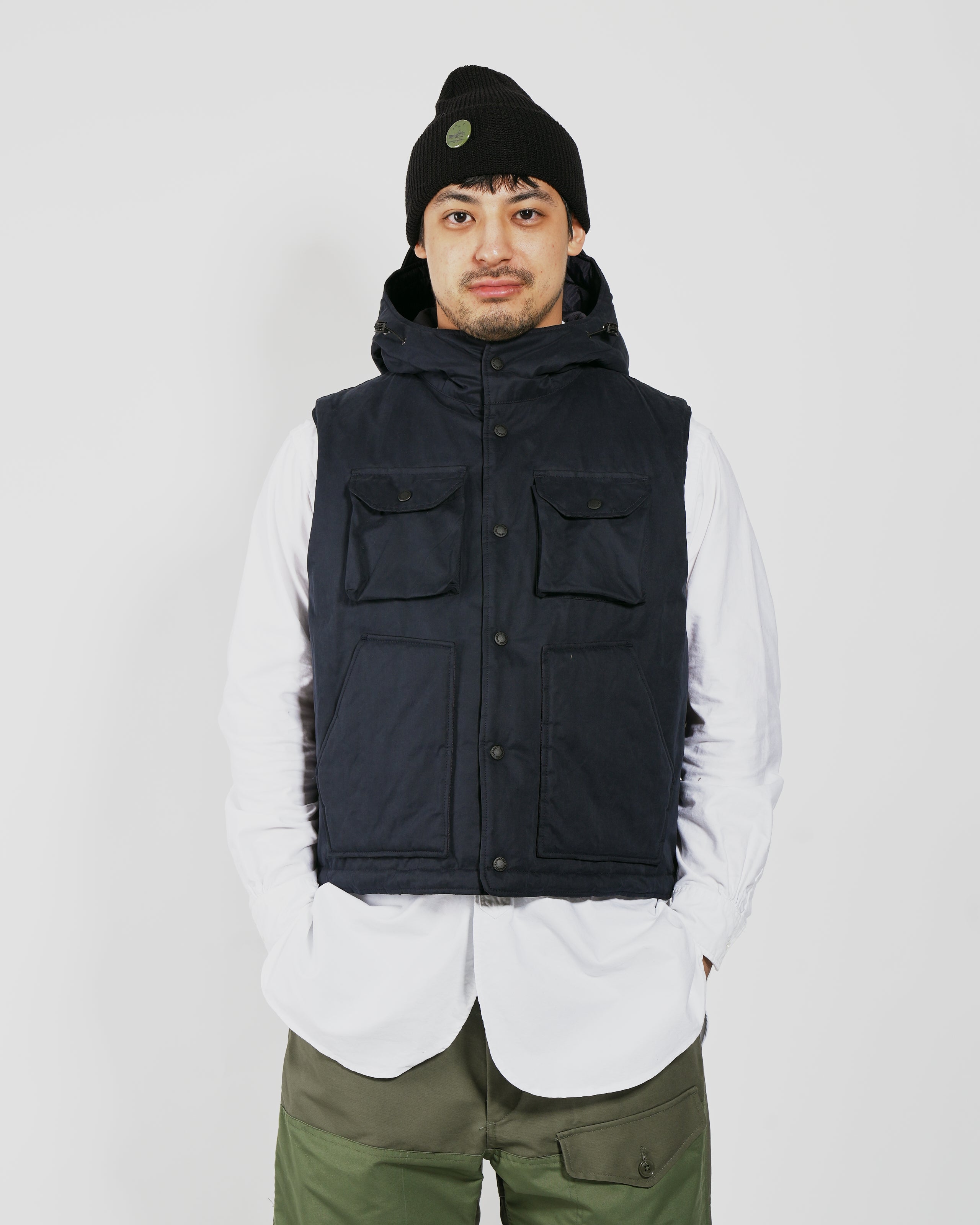 Field Vest - Dk. Navy PC Coated Cloth