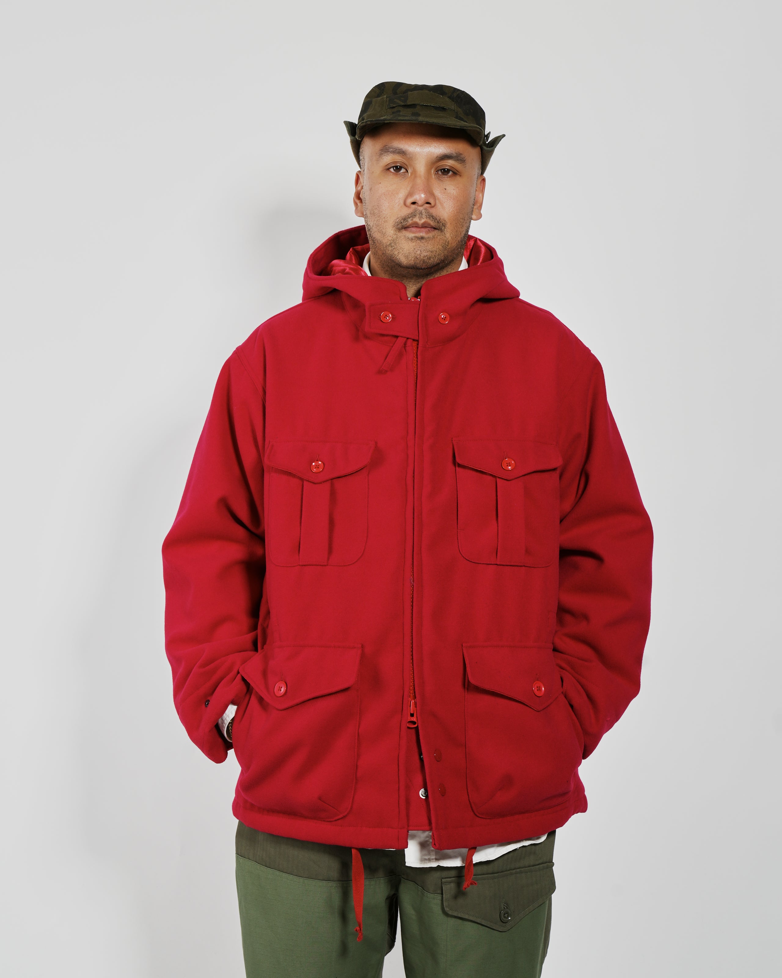 SAS Jacket - Red Polyester Fake Melton