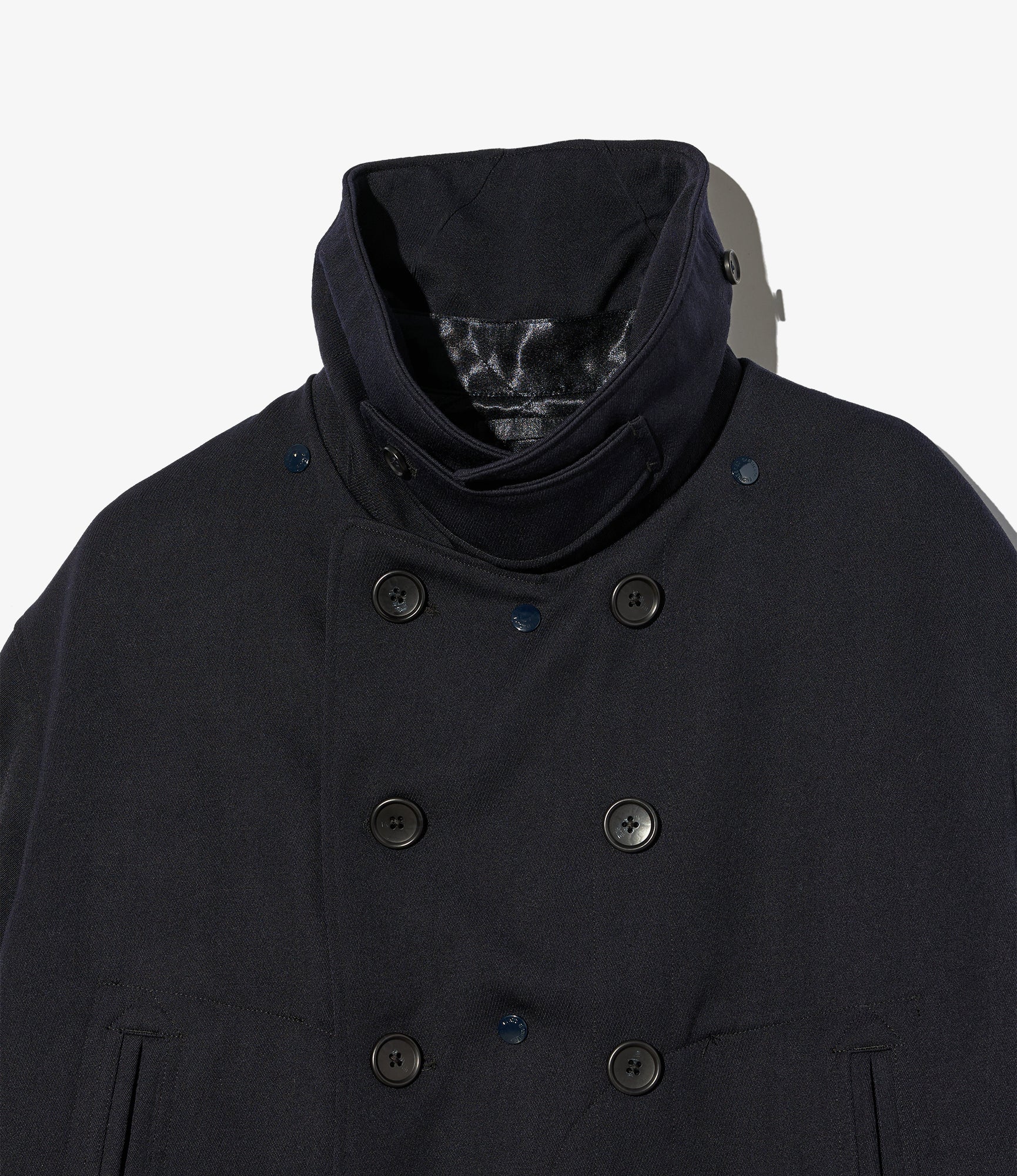 Fireman Jacket - Dk. Navy Heavy Wool Elastique