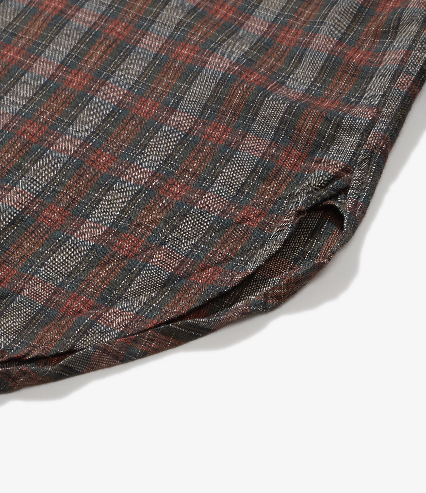 19 Century BD Shirt - Olive/Red Cotton Smoky Plaid