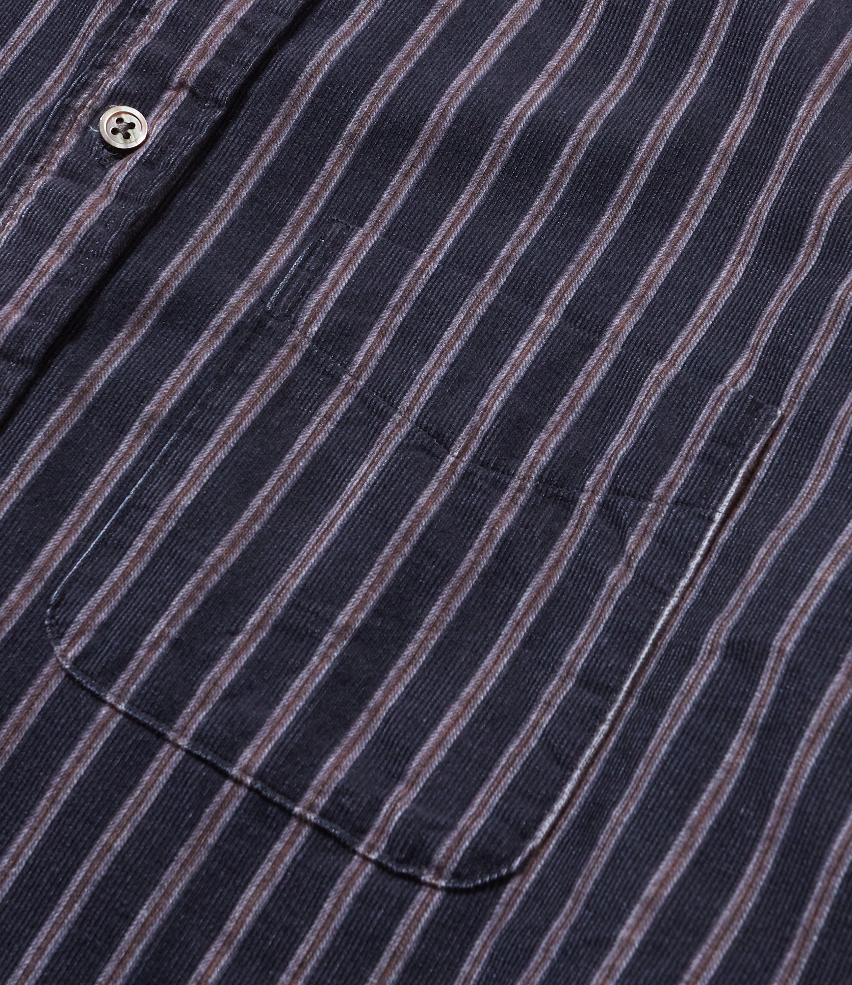 19 Century BD Shirt - Navy Regimental Stripe Printed Corduroy