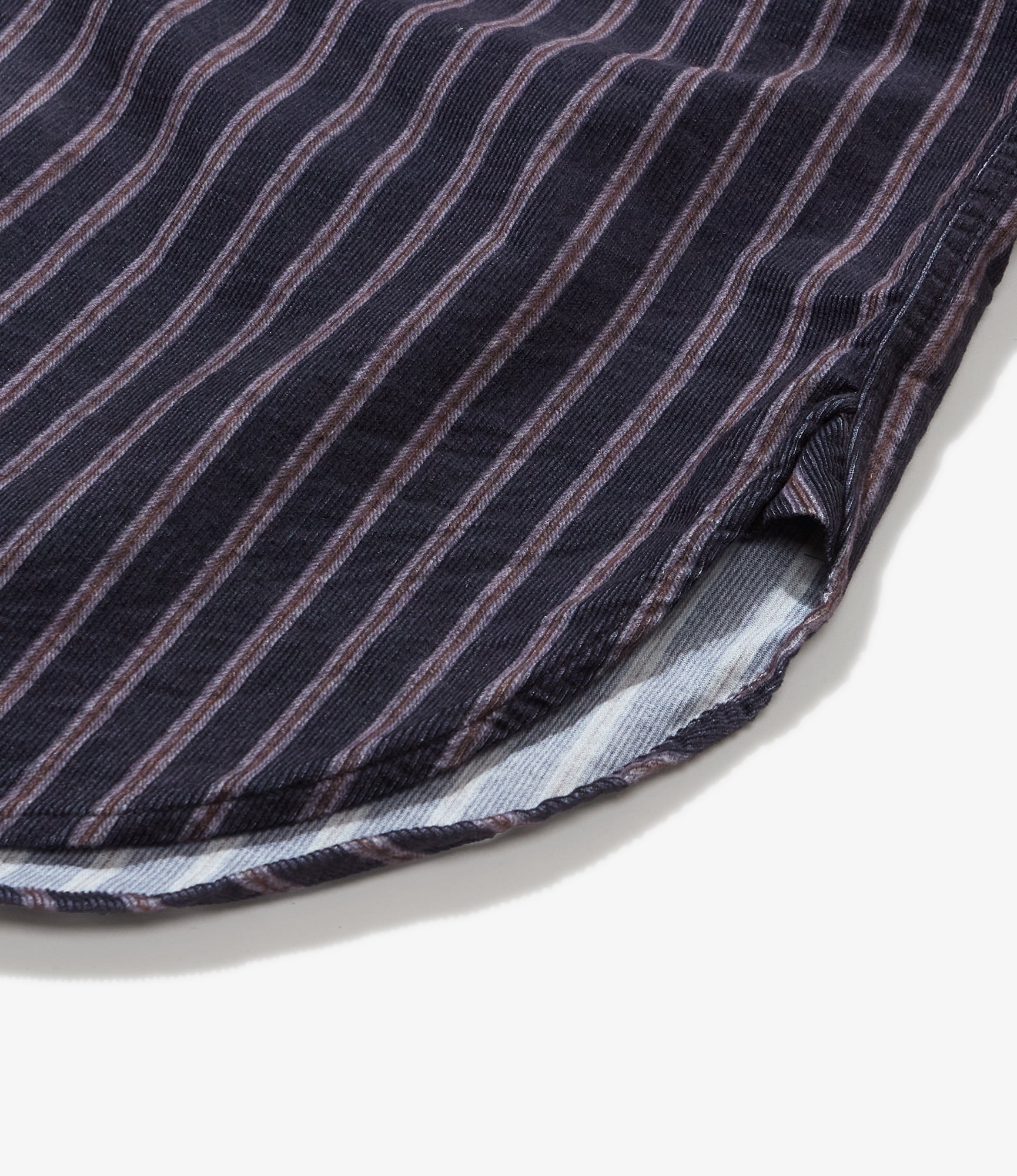 19 Century BD Shirt - Navy Regimental Stripe Printed Corduroy