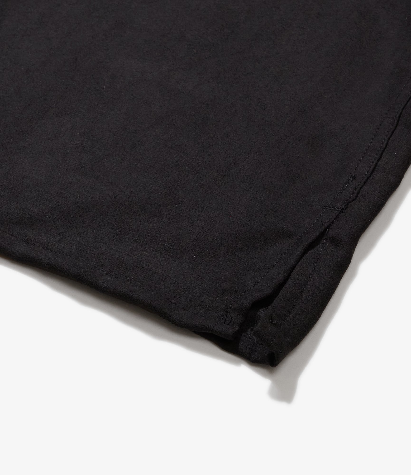 Classic Shirt - Black Polyester Lt. Weight Fake Suede