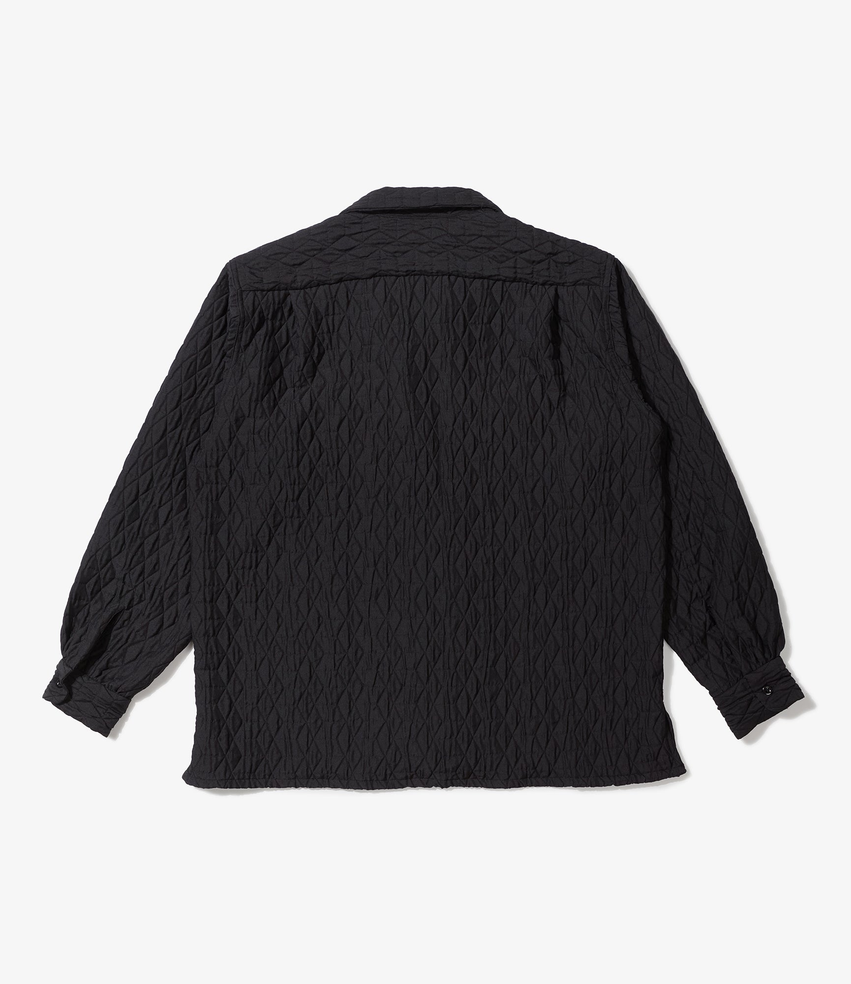 Classic Shirt - Black Polyester Geo Quilt