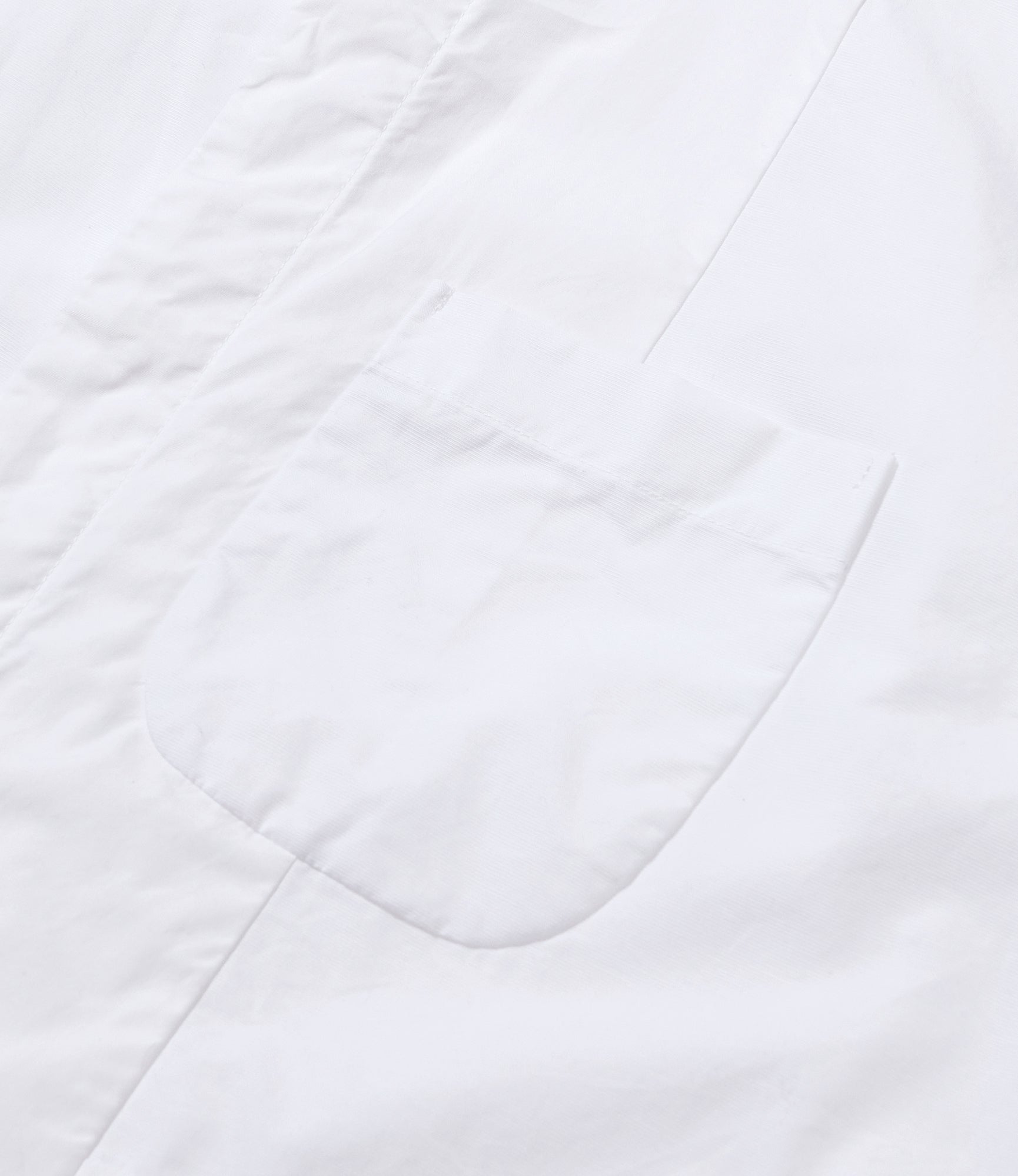 Combo Short Collar Shirt - White Cotton End on End