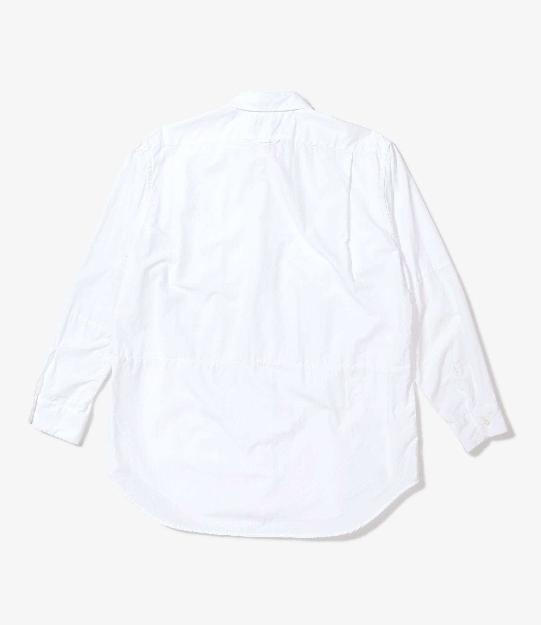 Combo Short Collar Shirt - White Cotton End on End