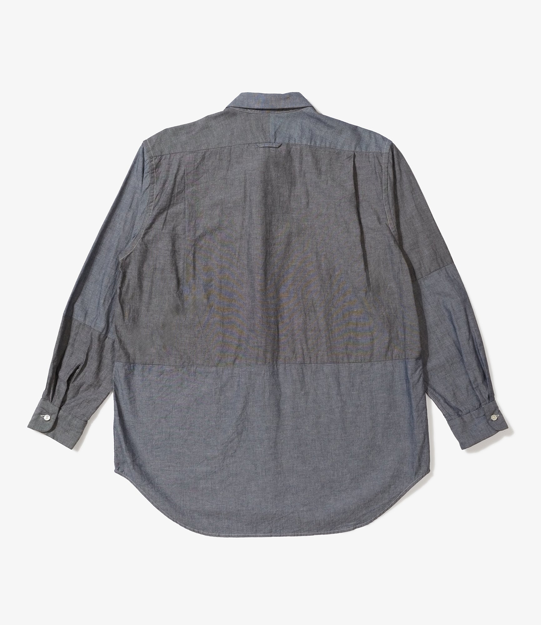 Combo Short Collar Shirt - Grey Cotton Chambray