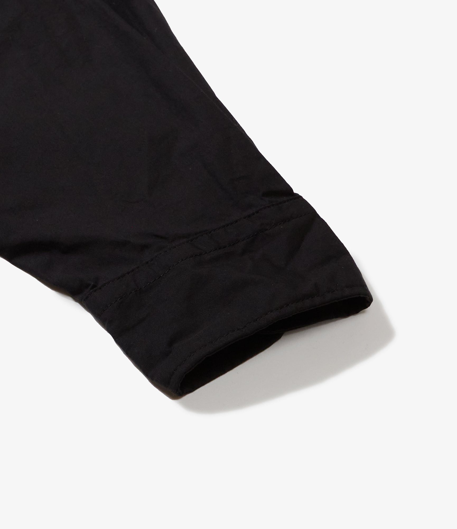 Flared Shirt - Black 100's 2Ply Cotton Broadcloth