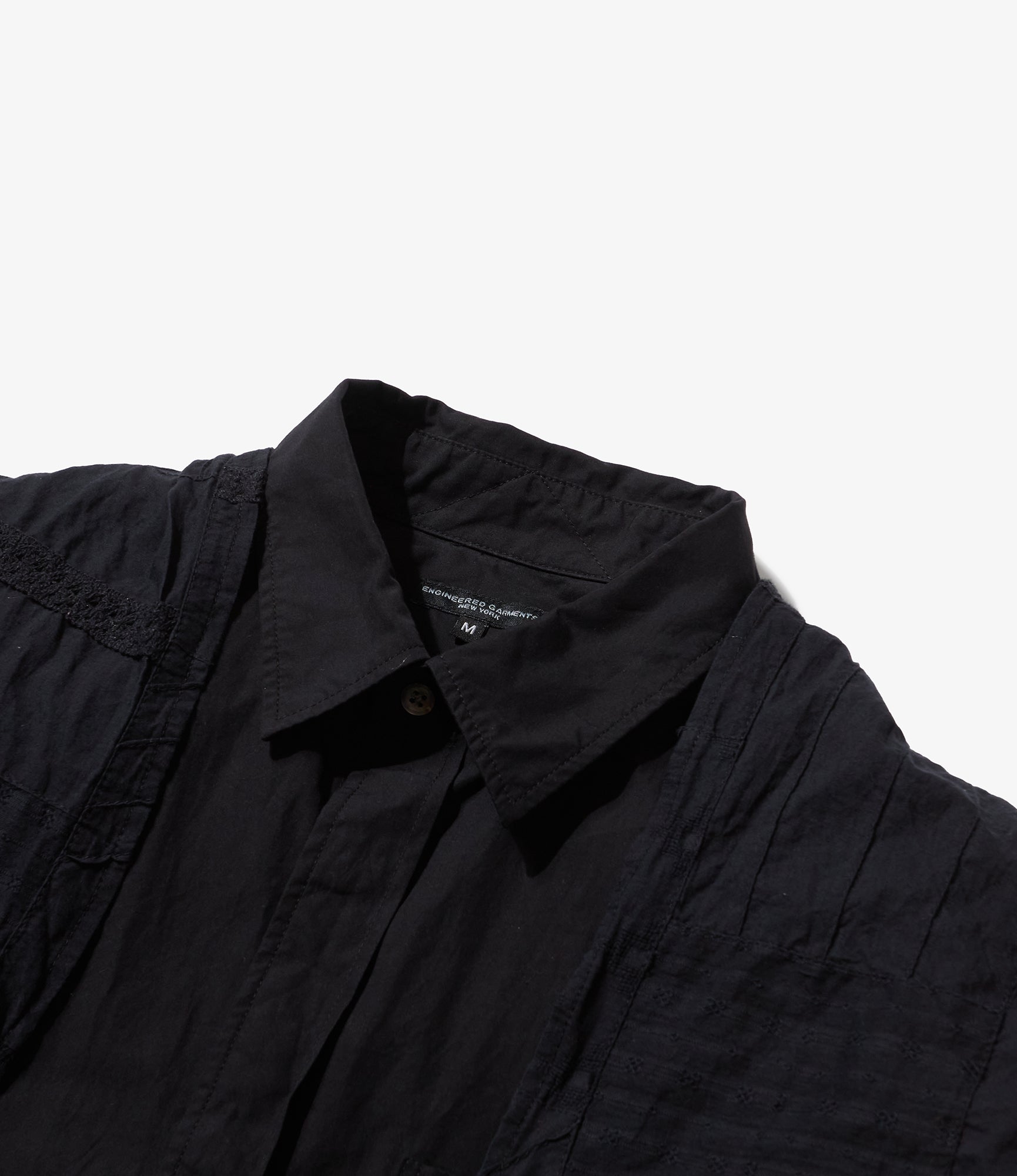 Shawl Shirt - Black 100's 2Ply Cotton Broadcloth