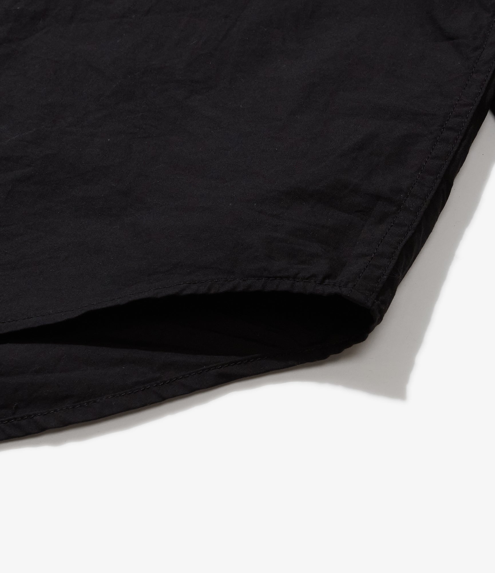 Shawl Shirt - Black 100's 2Ply Cotton Broadcloth