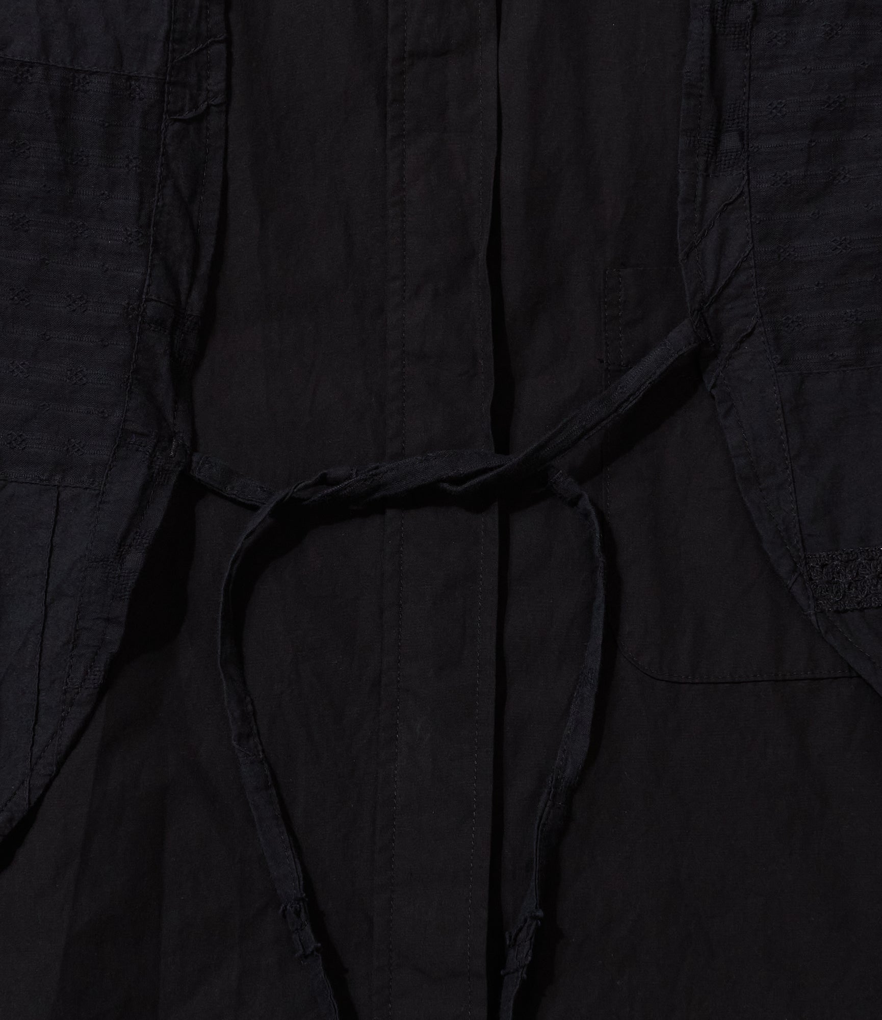 Shawl Shirt - Black 100's 2Ply Cotton Broadcloth