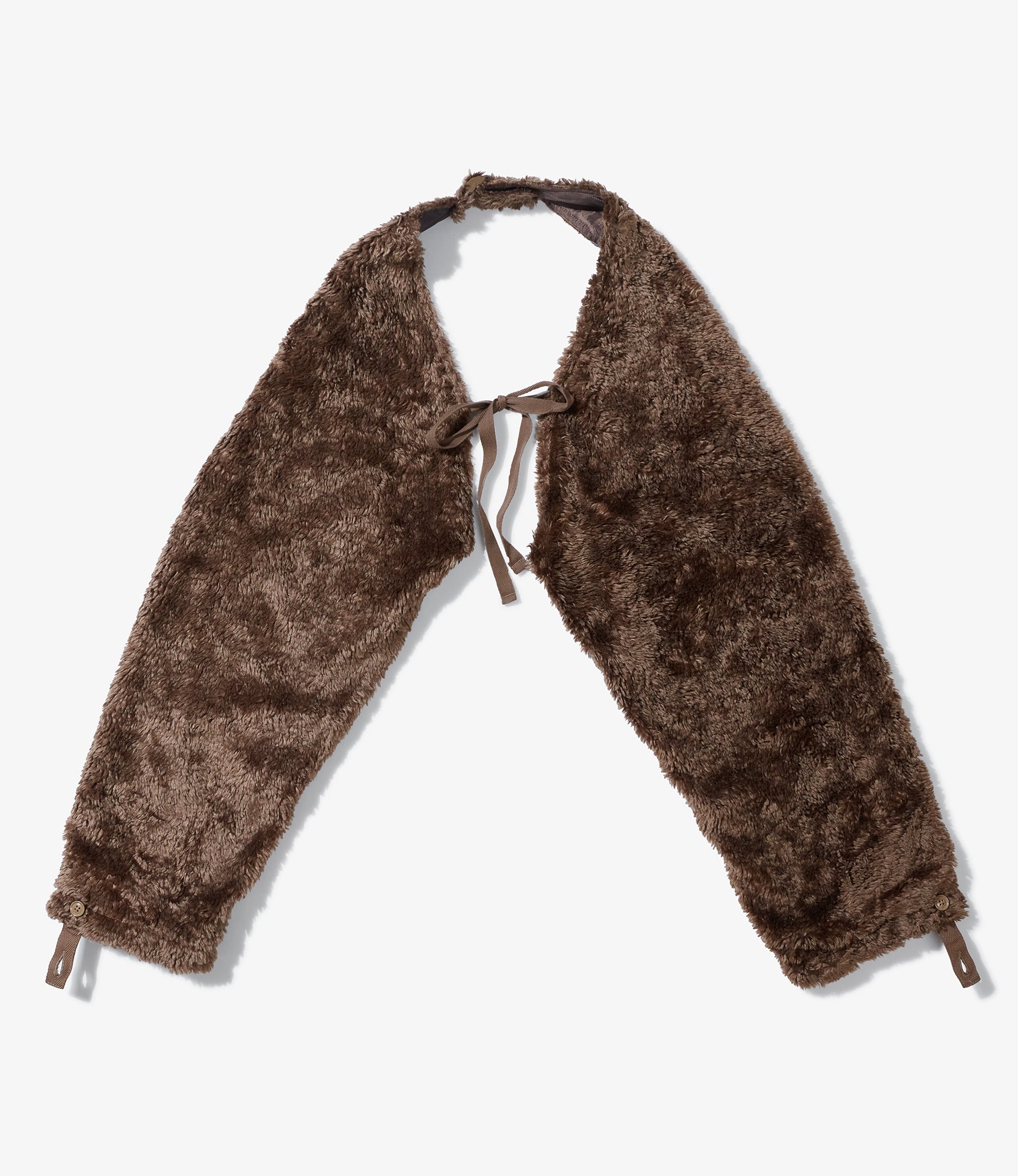 Sleeve Cape - Brown Acrylic Curly Fur