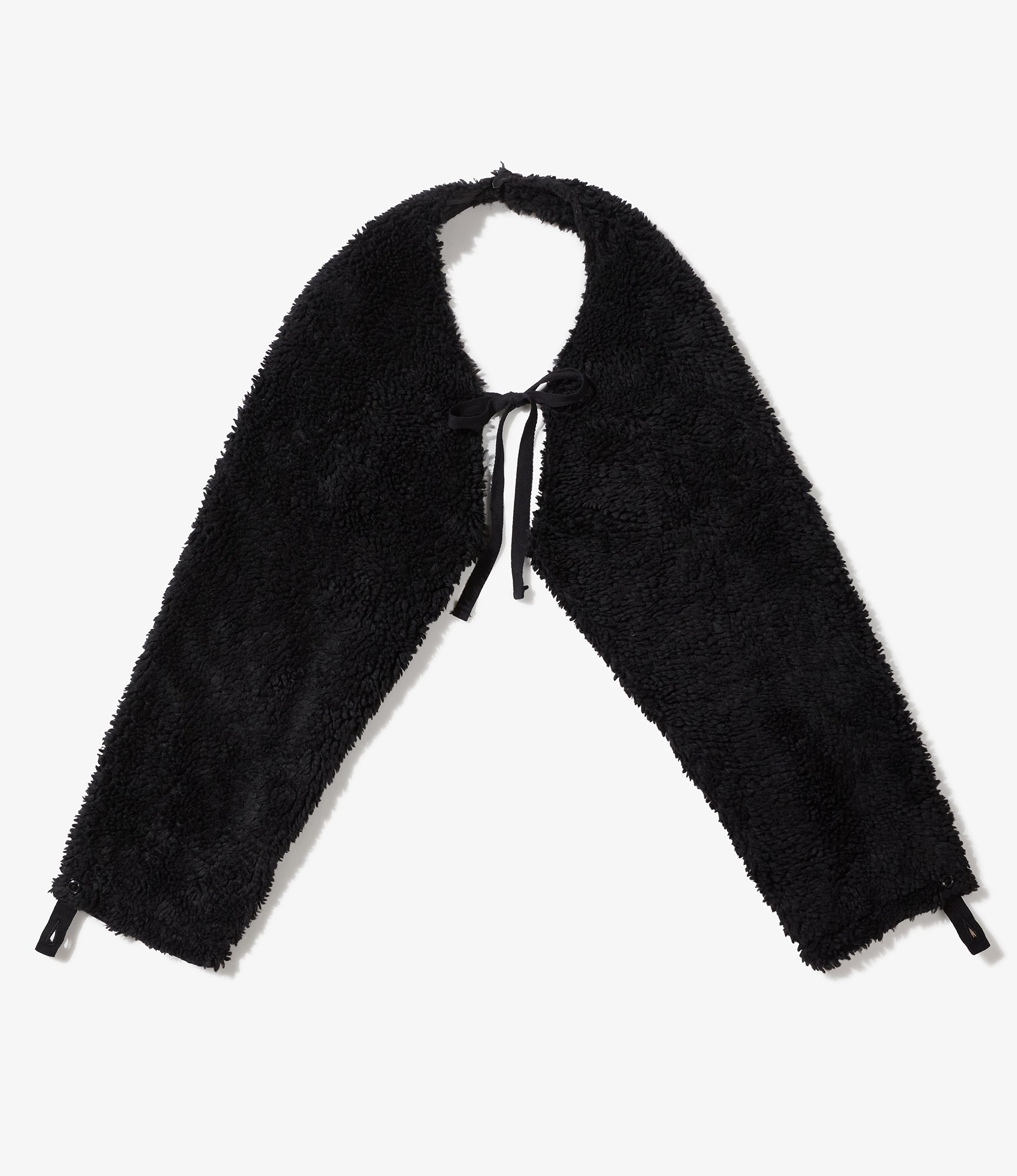 Sleeve Cape - Black Polyester Shearling