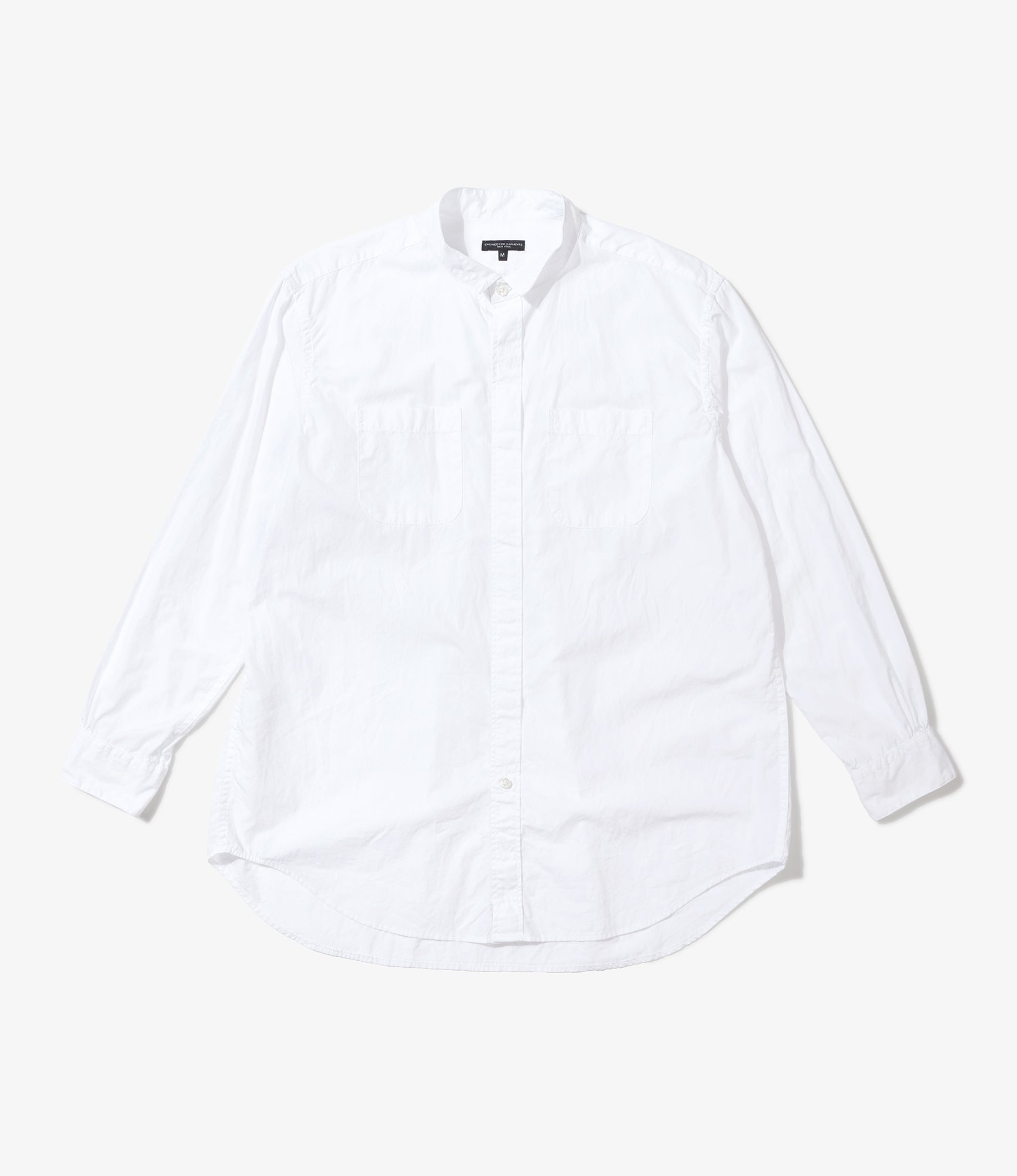 Wing Collar Shirt - White 100's 2ply Broadcloth