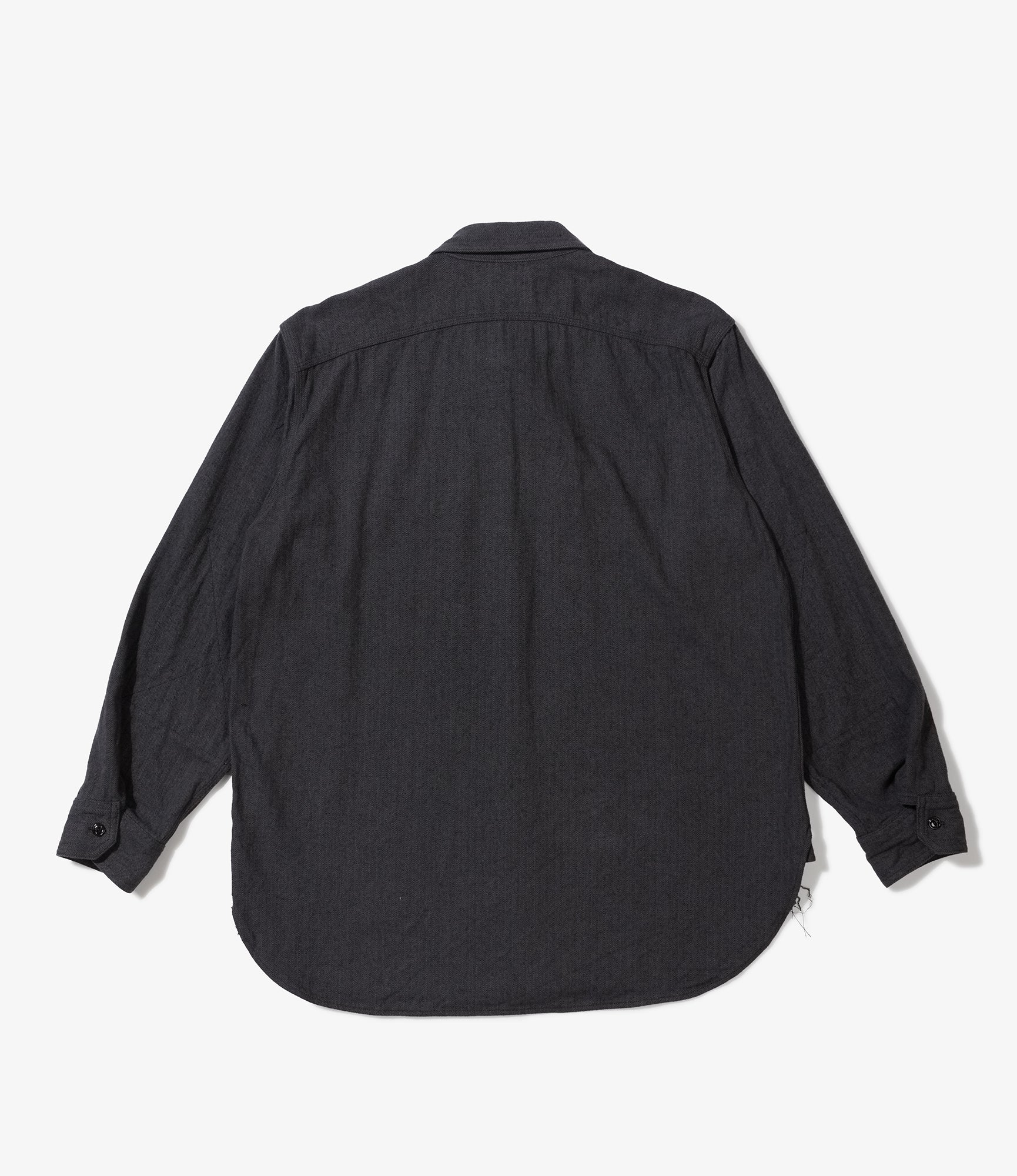 Work Shirt - Dk.Grey Cotton Herringbone Flannel