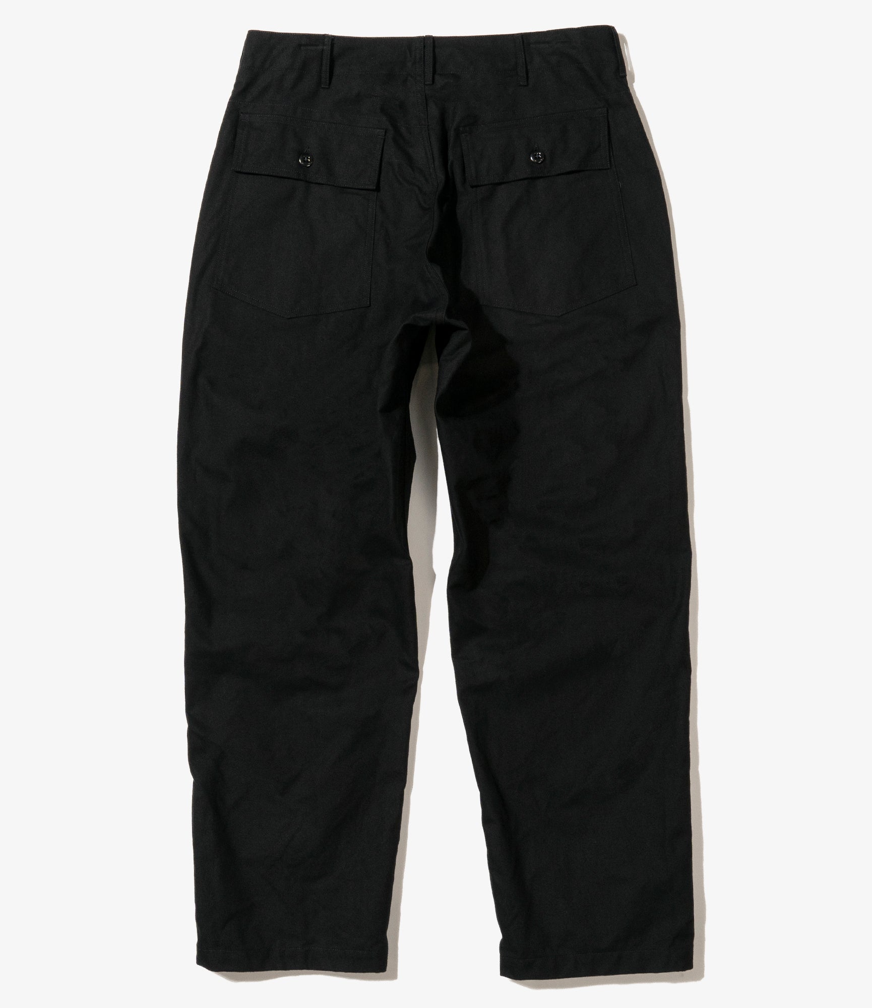 Fatigue Pant - Black Cotton Brushed Herringbone