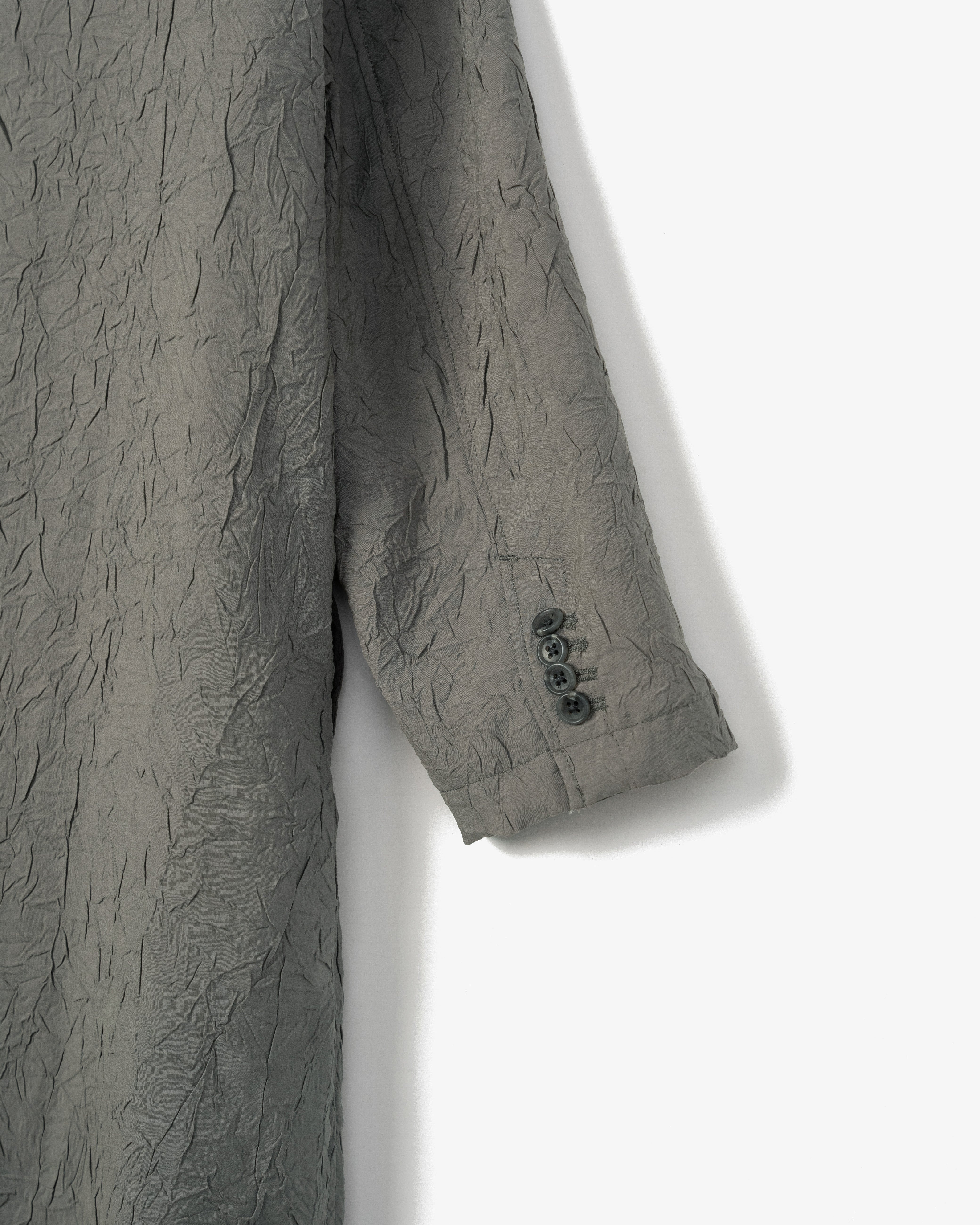 Women's Tux Dress - Grey Crushed Modal Poly