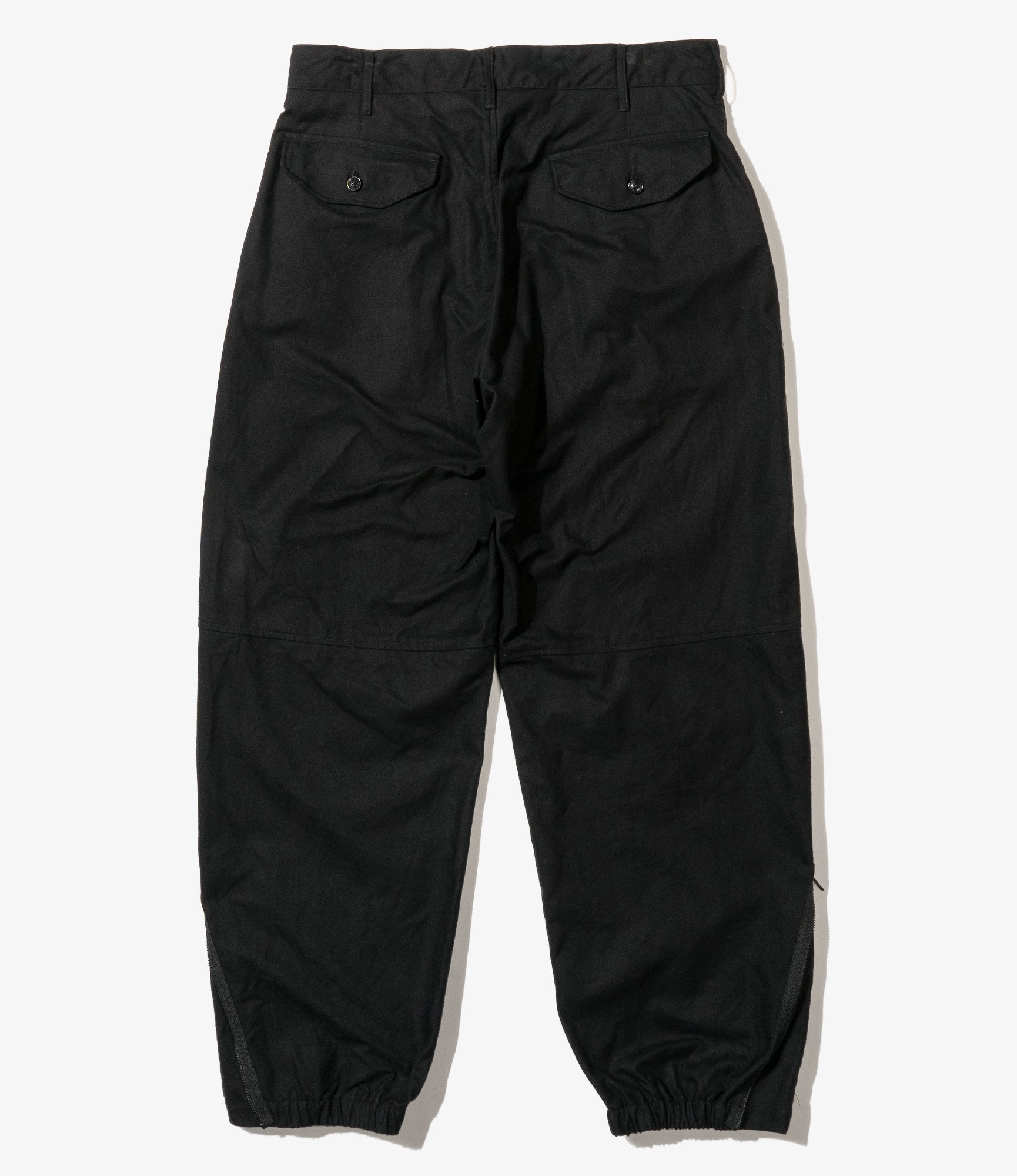 IAC Pant - Black Cotton Brushed Herringbone