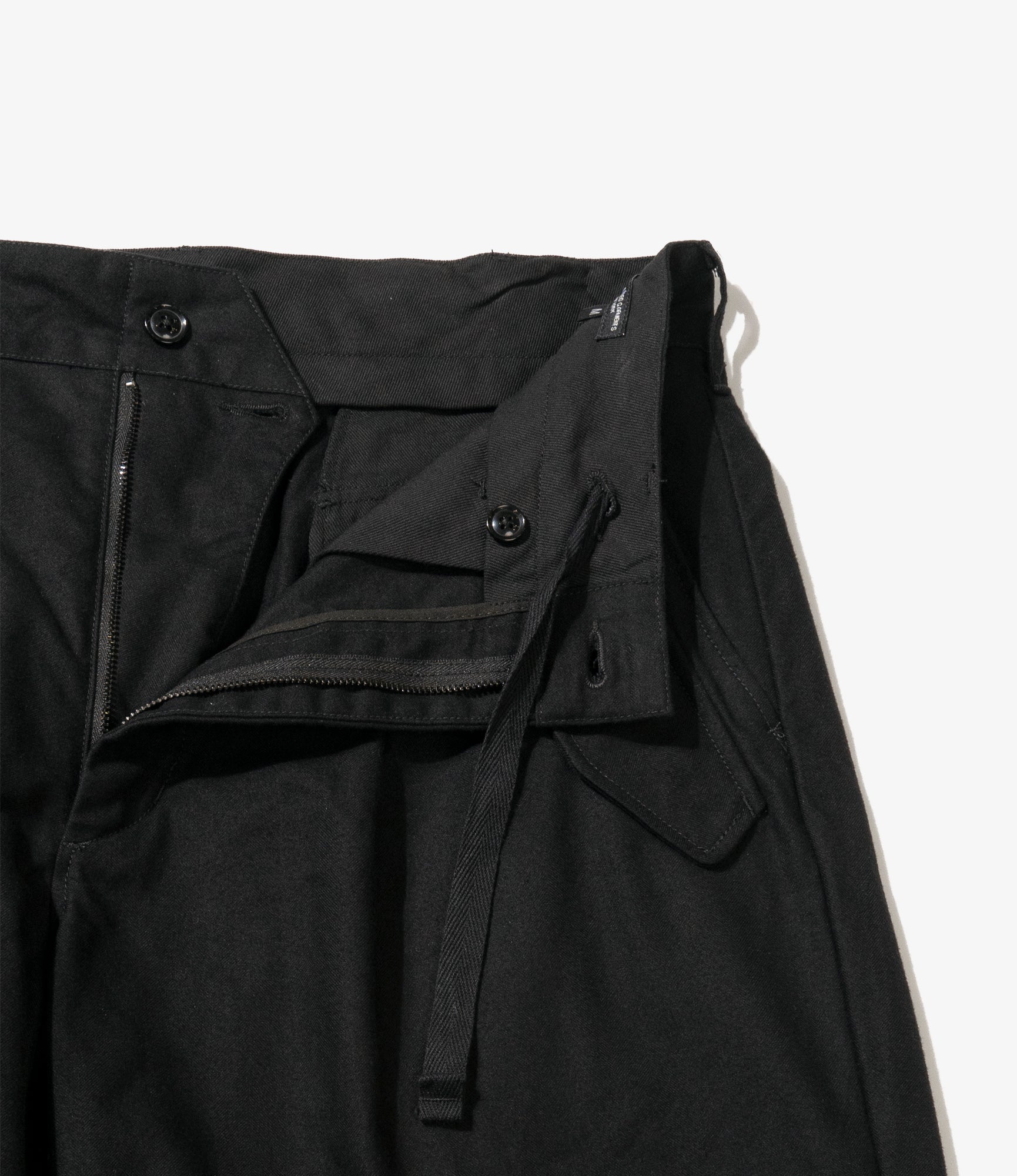 IAC Pant - Black Cotton Brushed Herringbone