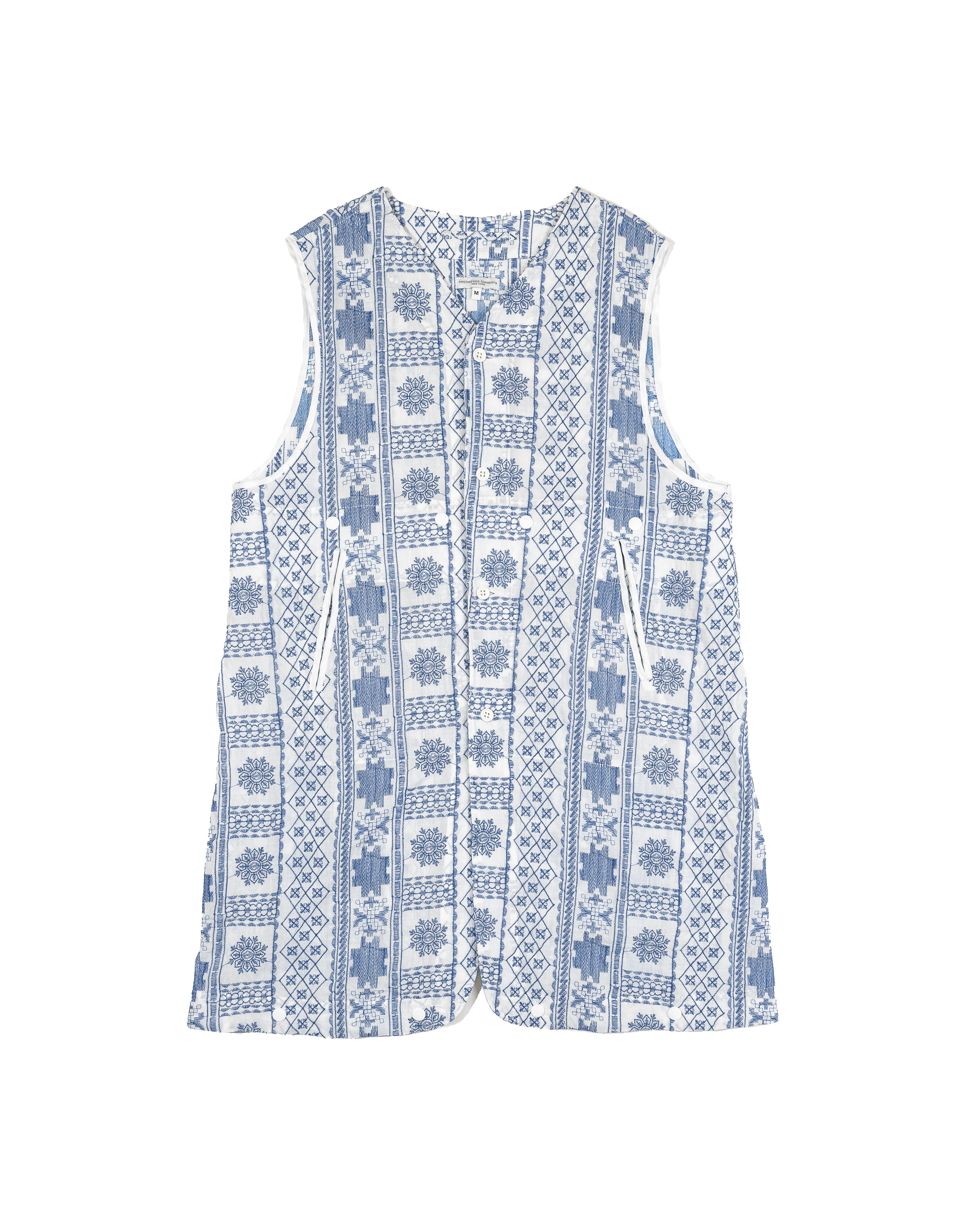Liner Vest - Blue / White CP Embroidery