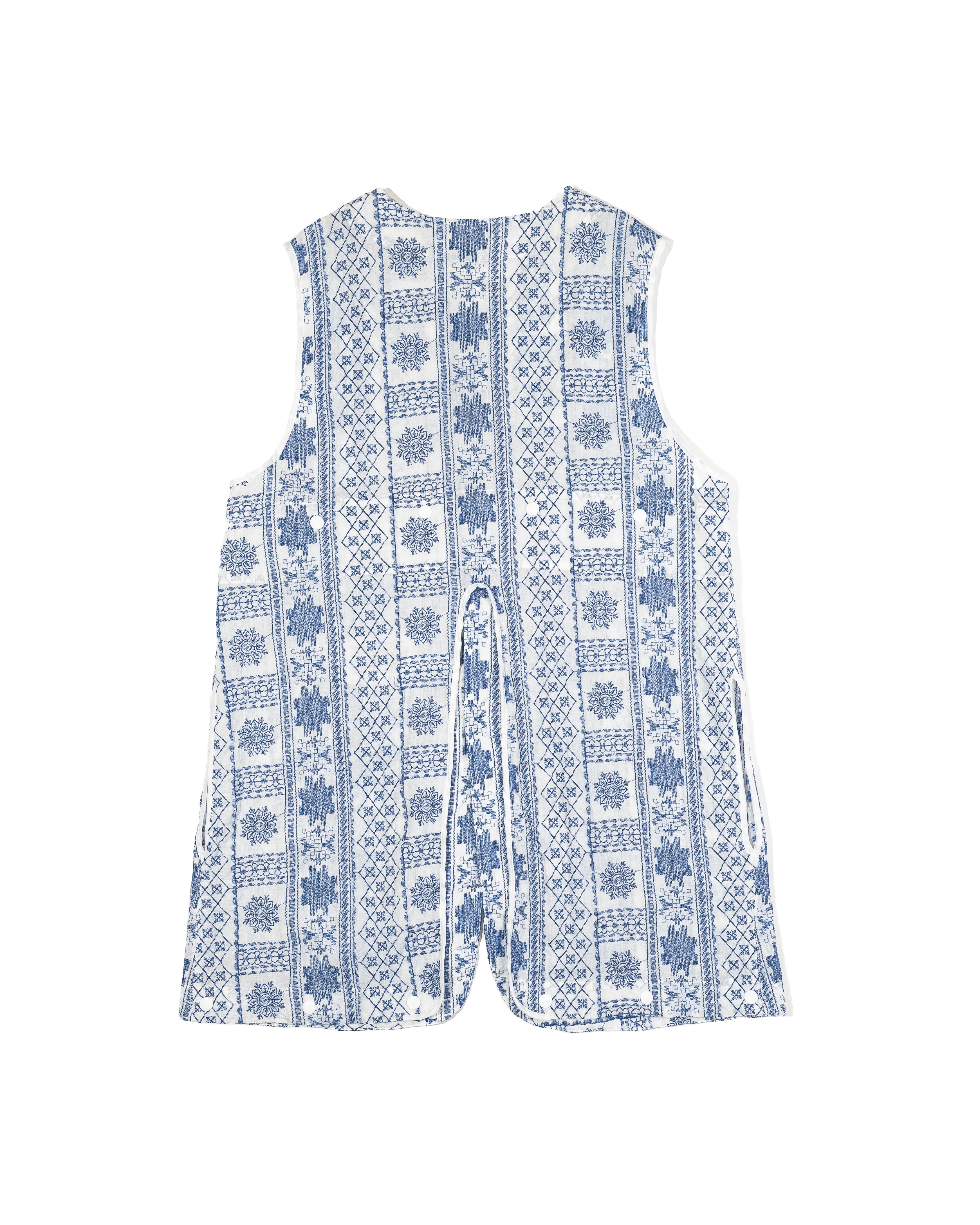 Liner Vest - Blue / White CP Embroidery