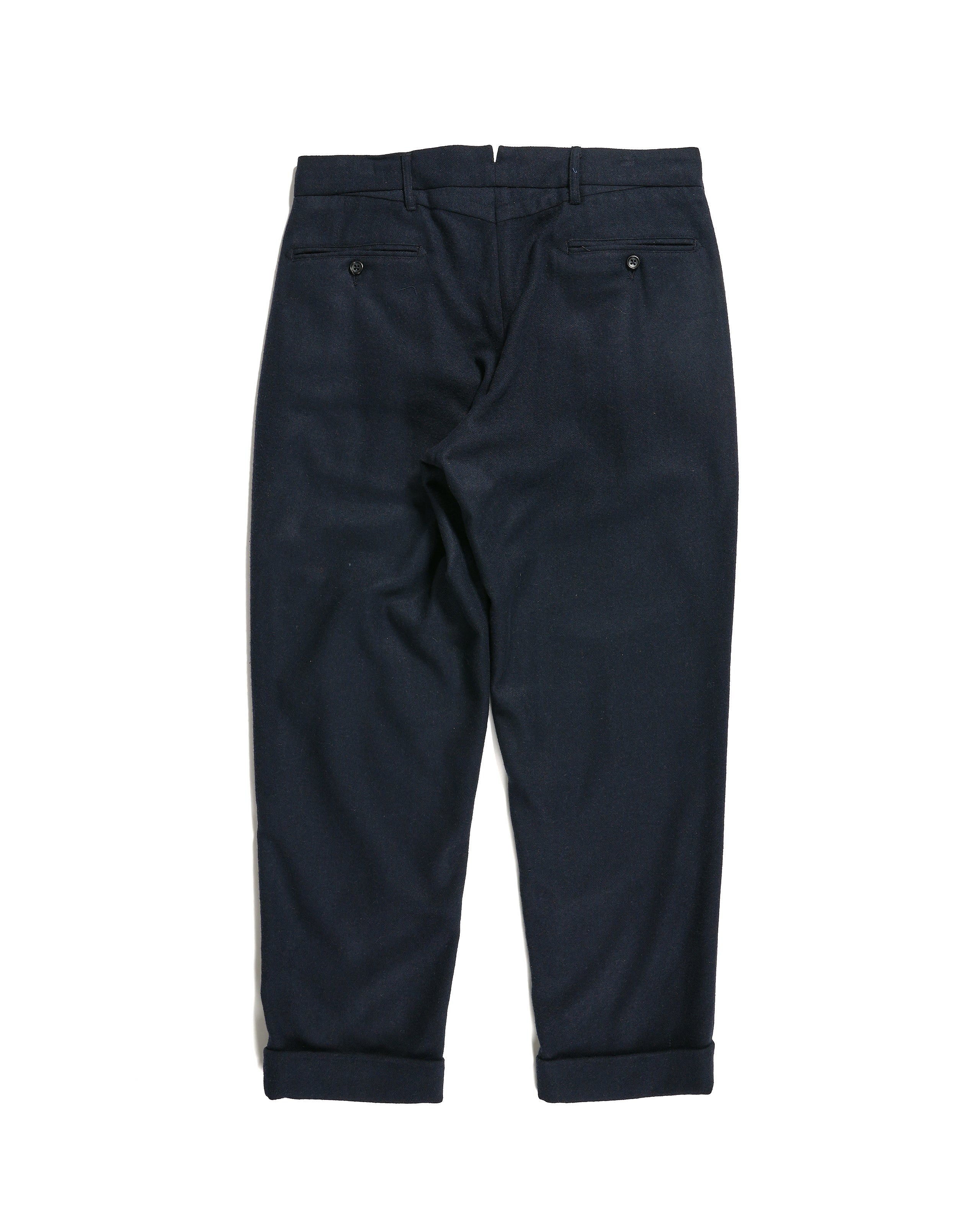 Andover Pant - Navy Solid Poly Wool Flannel