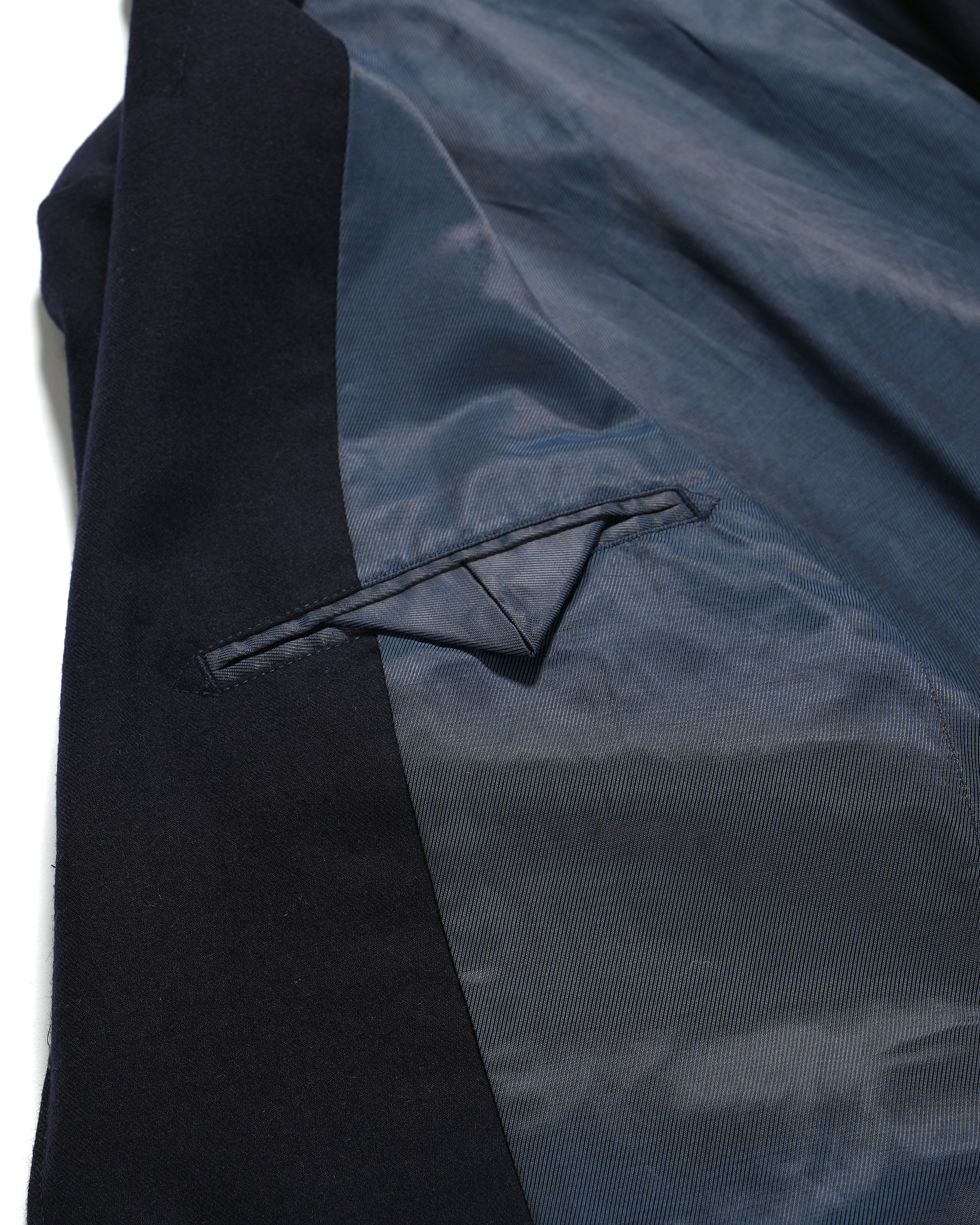 Andover Jacket - Navy Solid Poly Wool Flannel